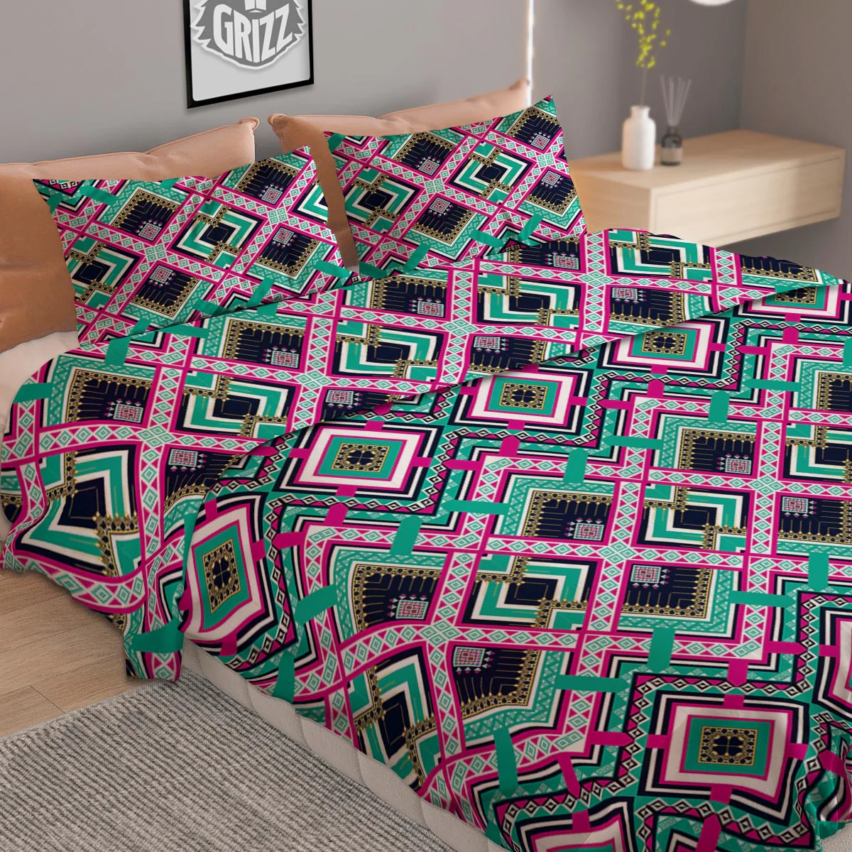 Ethnic Tribal Retro Print Pattern Duvet Cover Bedding Set - Image 2