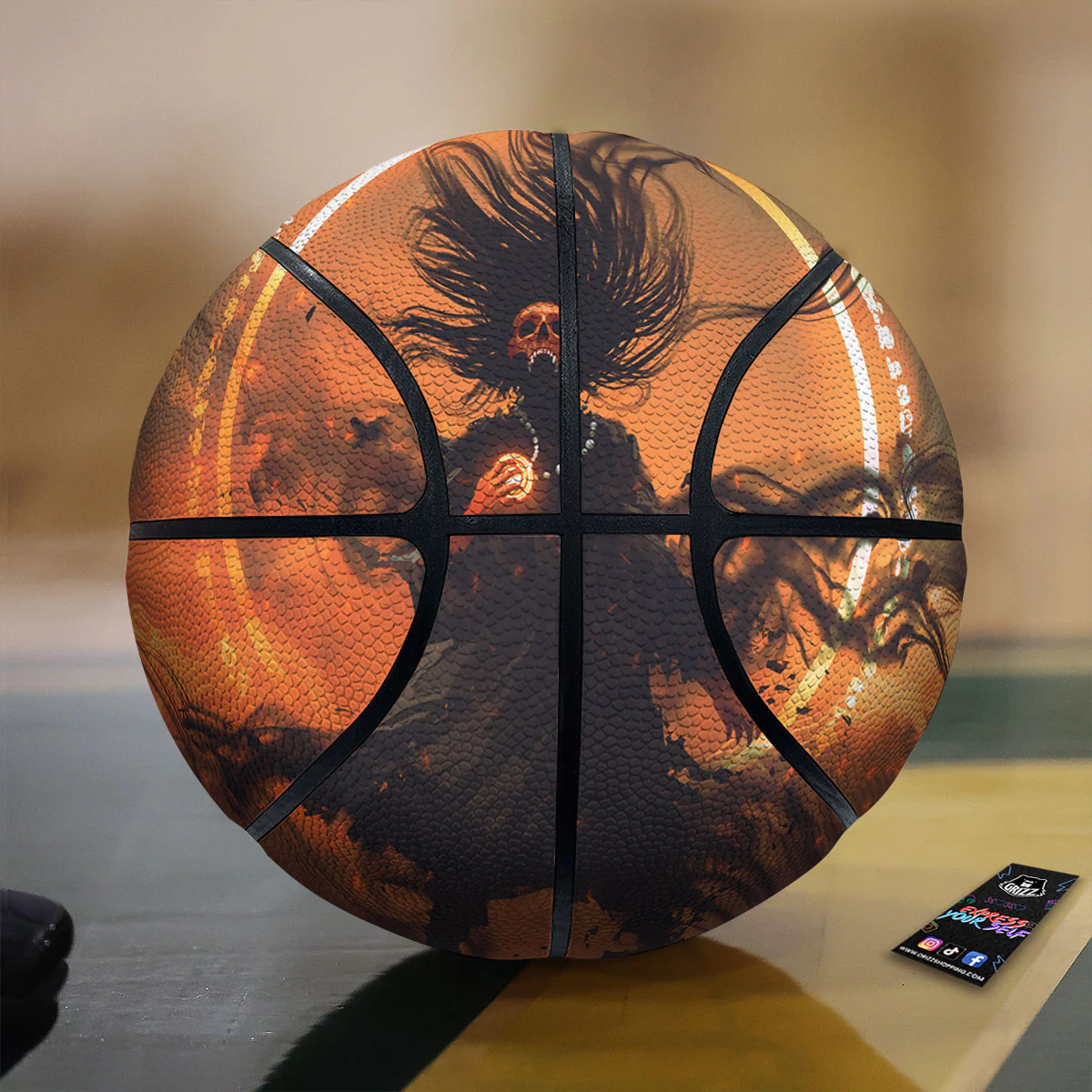 Evil Witch Print Basketball