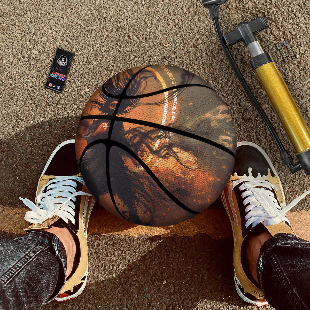 Evil Witch Print Basketball - Image 2