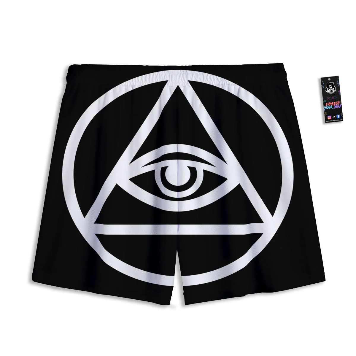 Eye Illuminati Print Mesh Shorts - Image 2