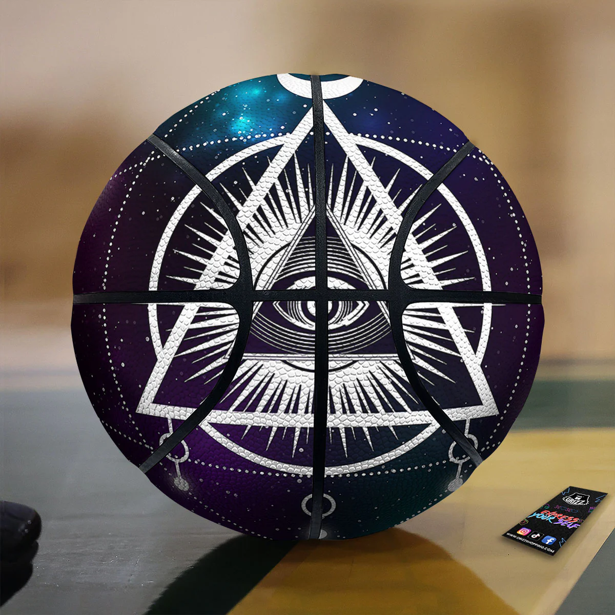 Eye Of Providence Galaxy Print Basketball