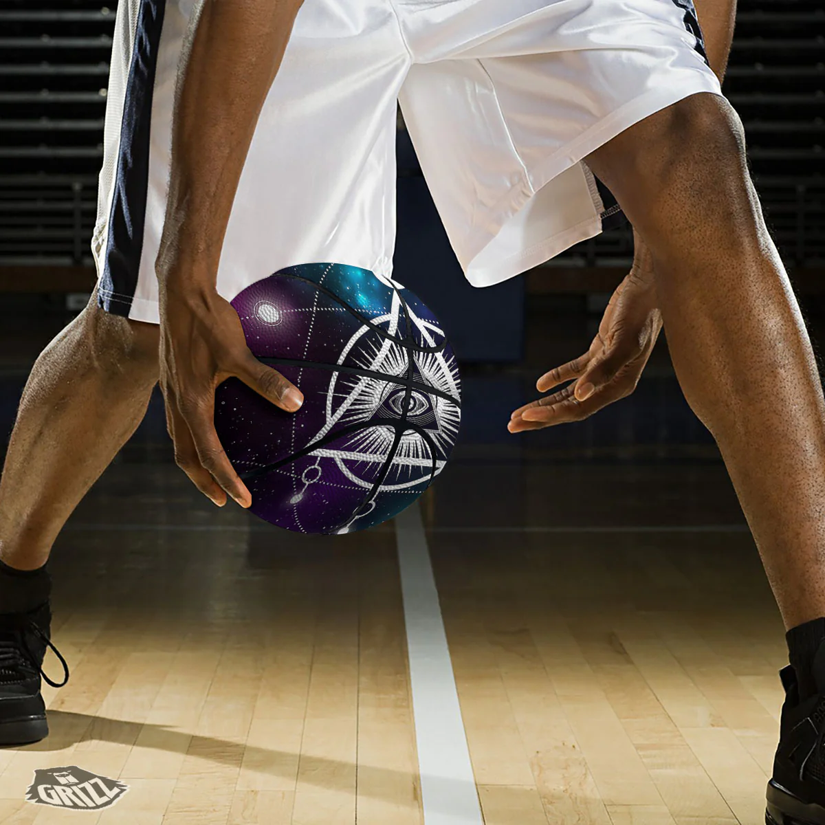 Eye Of Providence Galaxy Print Basketball - Image 3