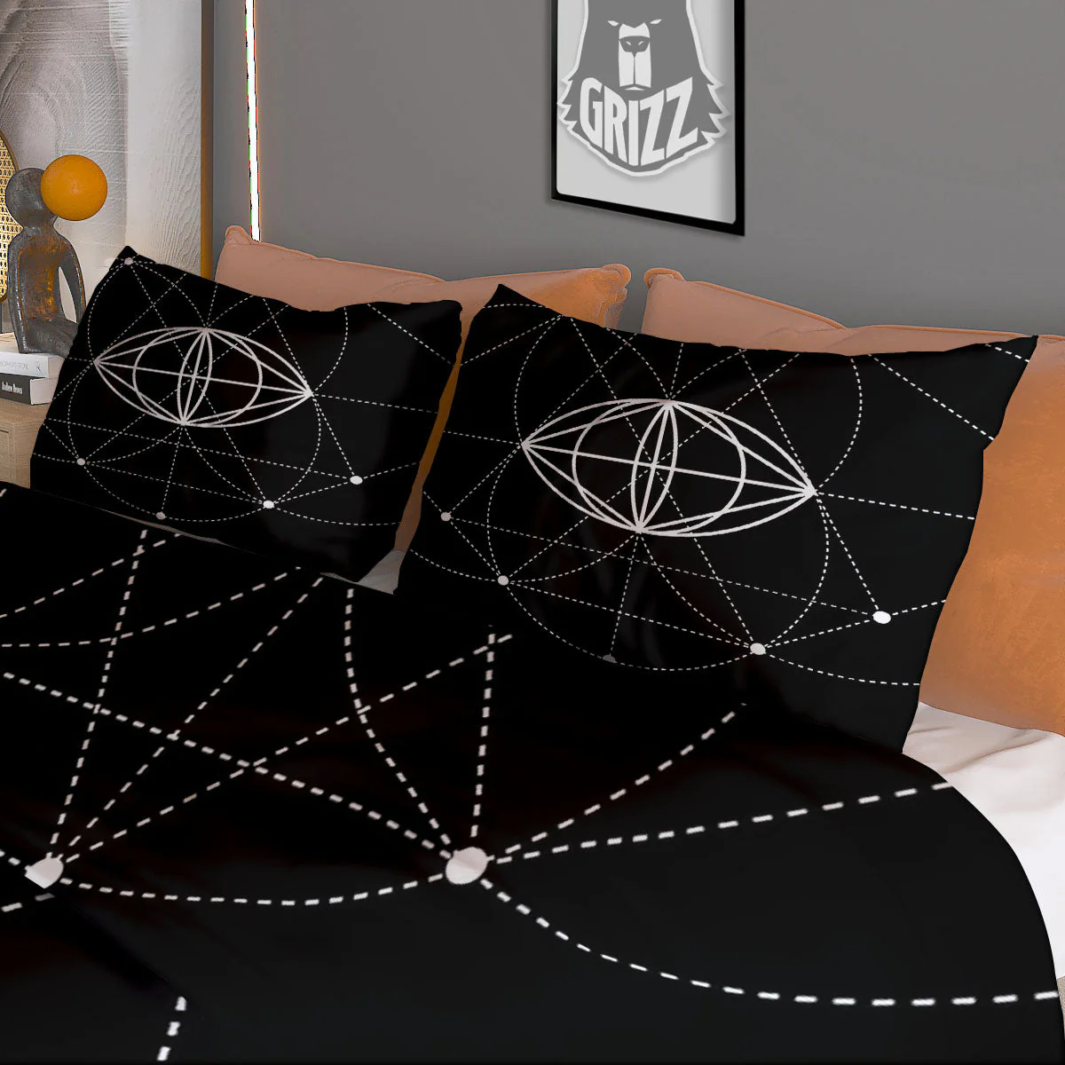 Eye Of Providence Geometric Print Duvet Cover Bedding Set - Image 3