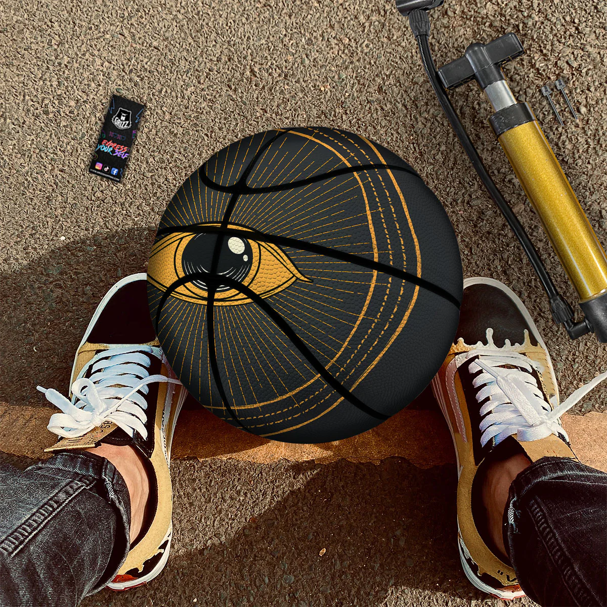 Eye Of Providence Illuminati Print Basketball - Image 2