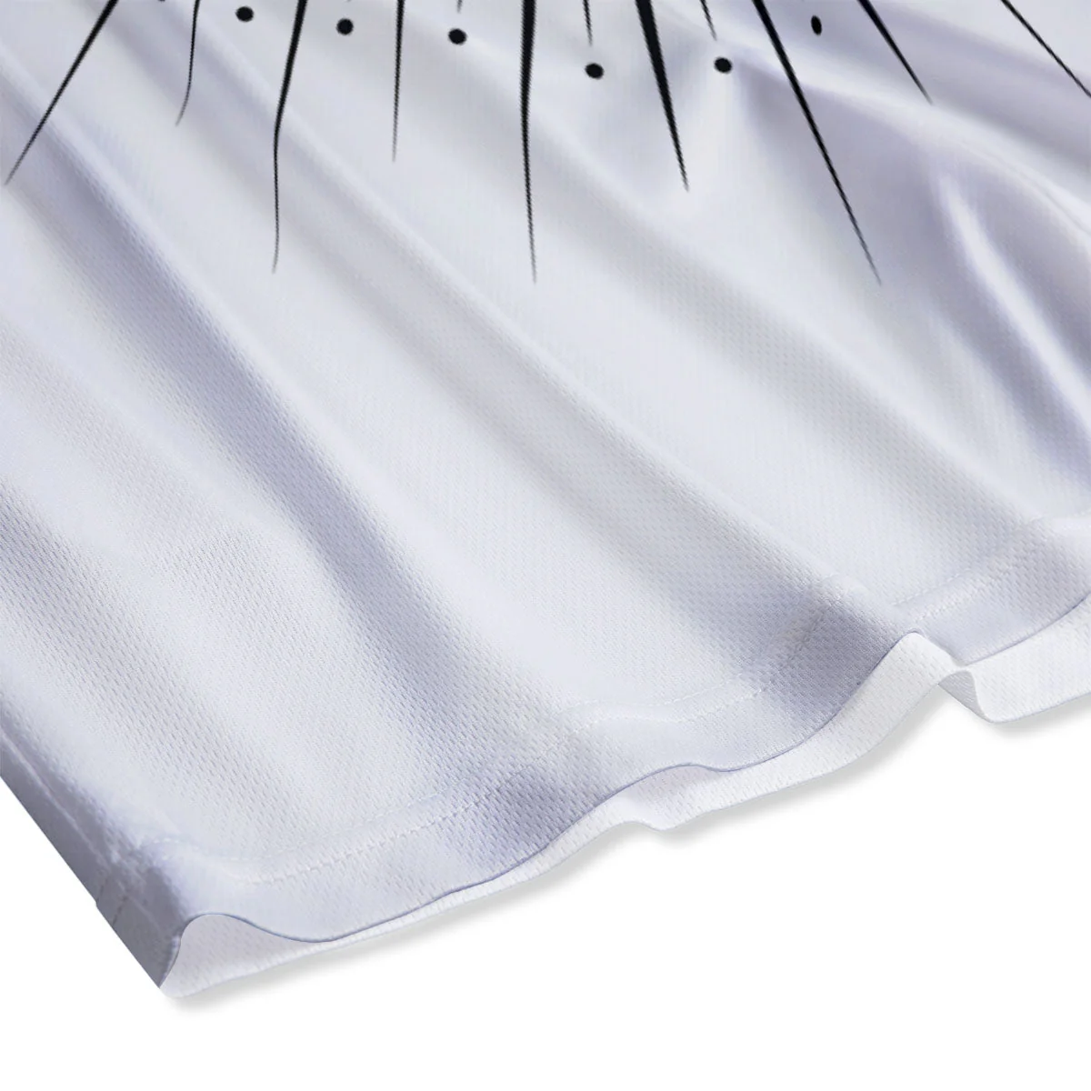 Eye of Providence White And Black Print Mesh Shorts - Image 4