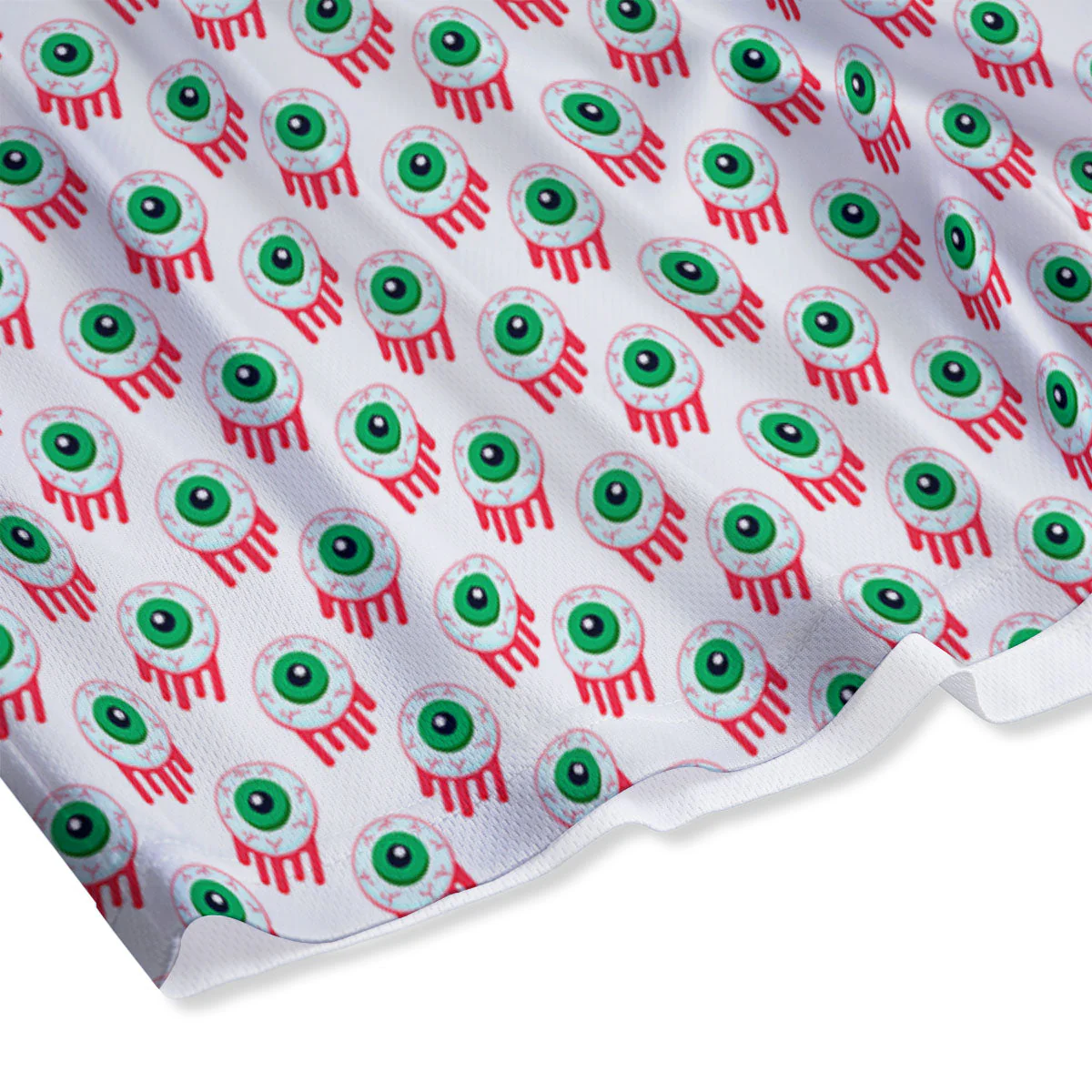 Eyeball Bloody Print Pattern Mesh Shorts - Image 4