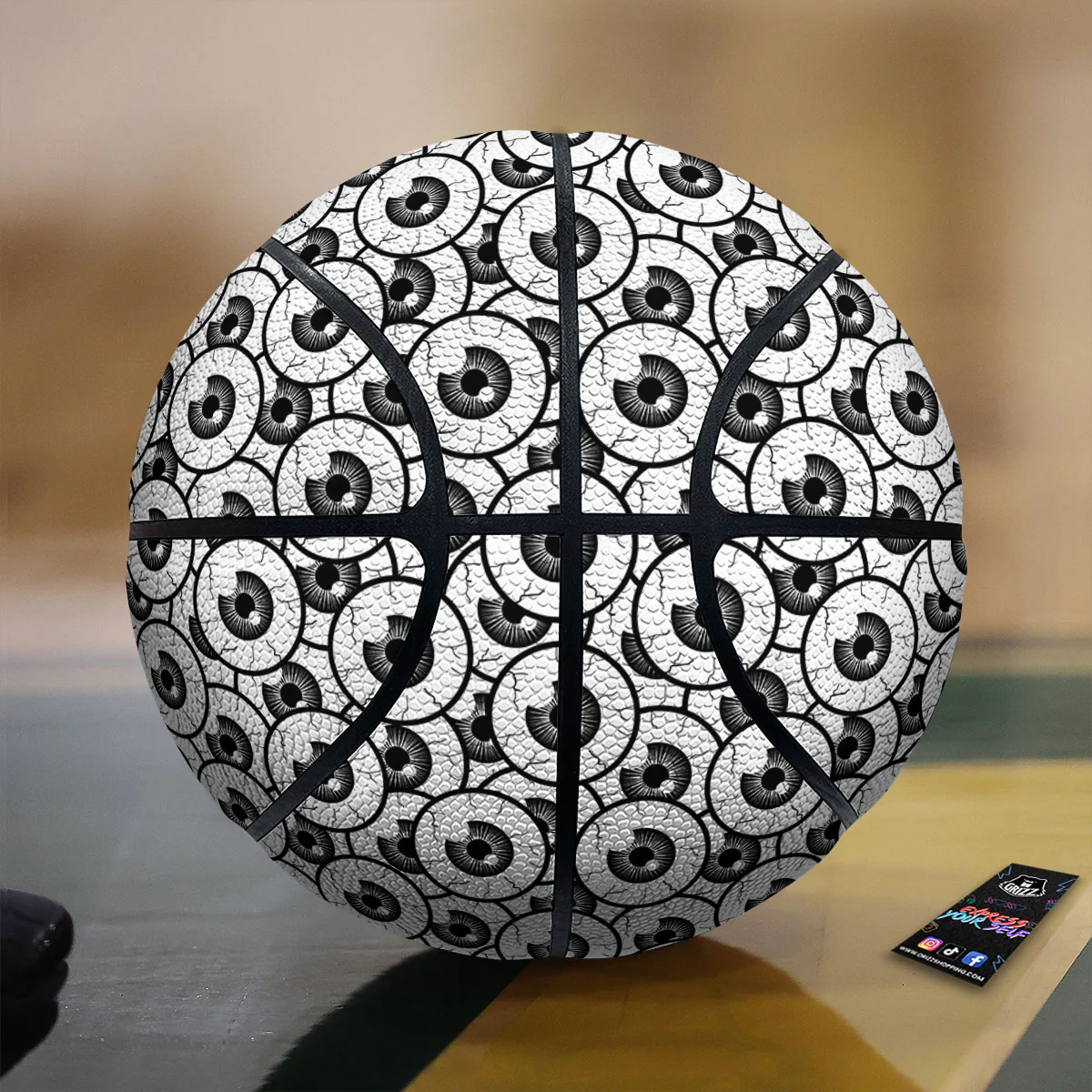 Eyeball Print Pattern Basketball
