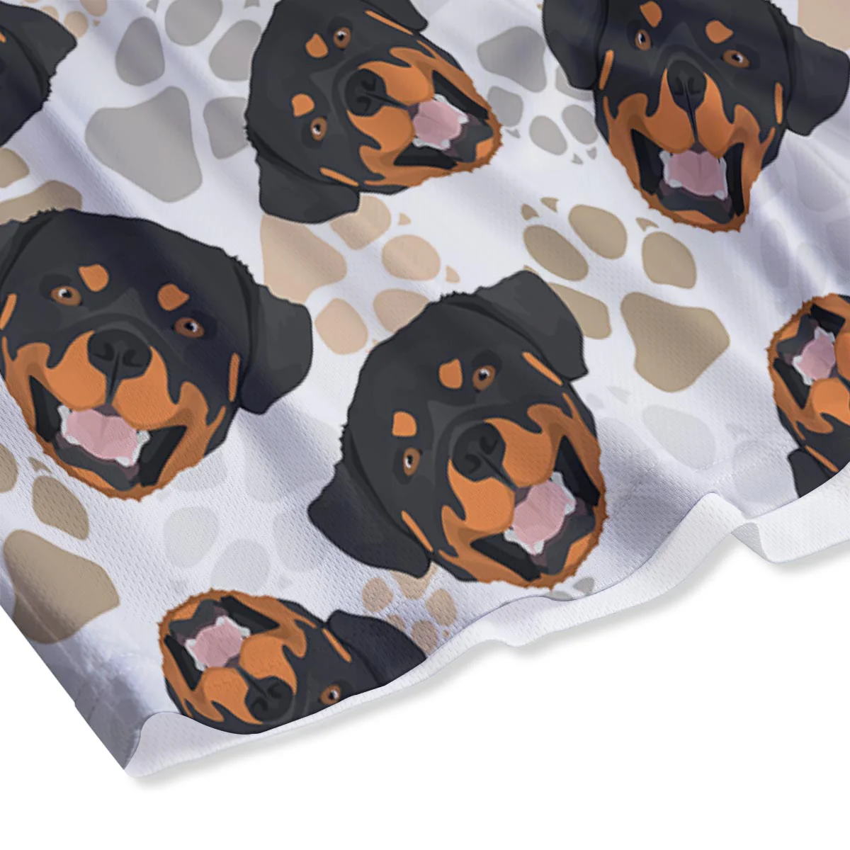 Face Rottweiler Print Pattern Mesh Shorts - Image 4