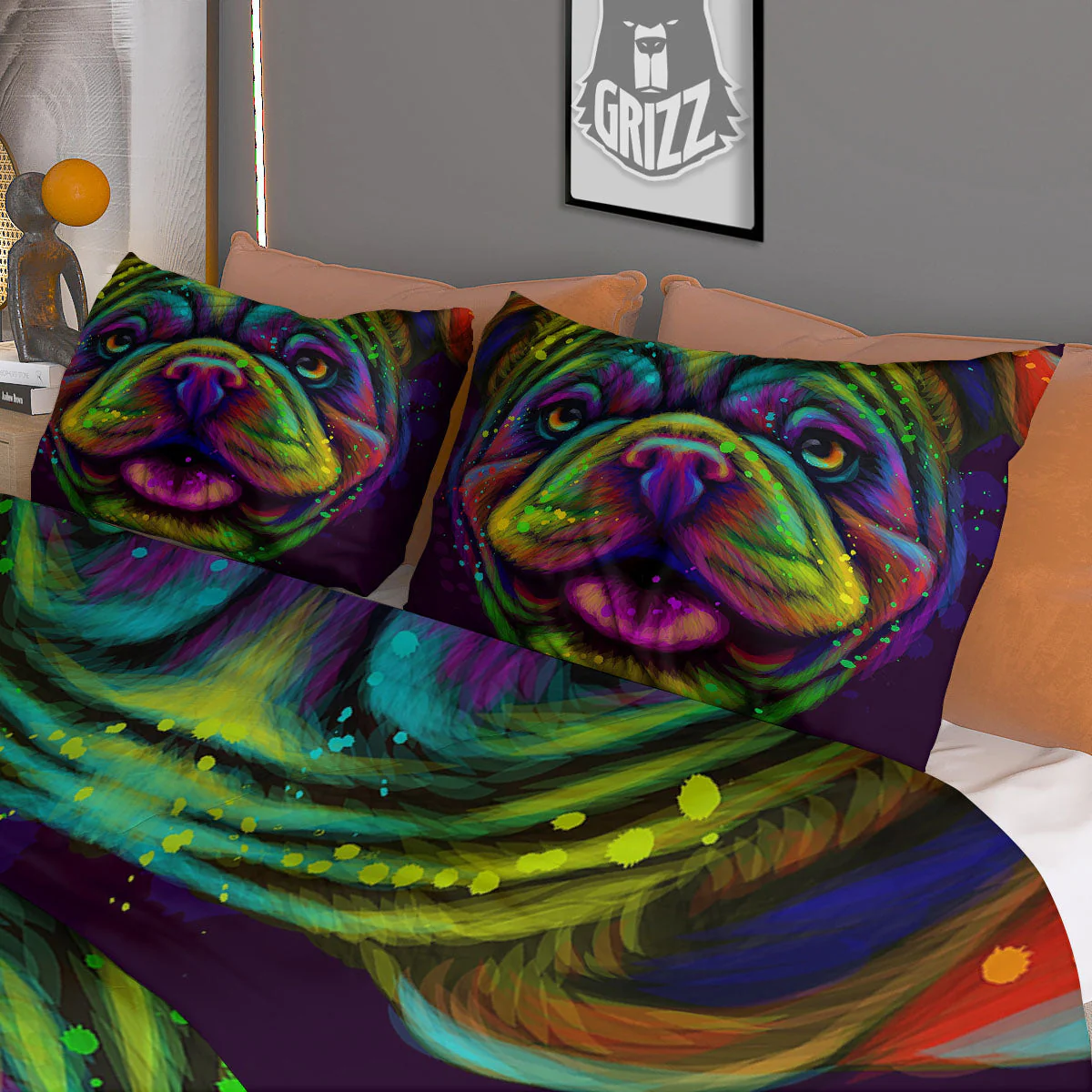 Face Shar Pei Print Duvet Cover Bedding Set - Image 3