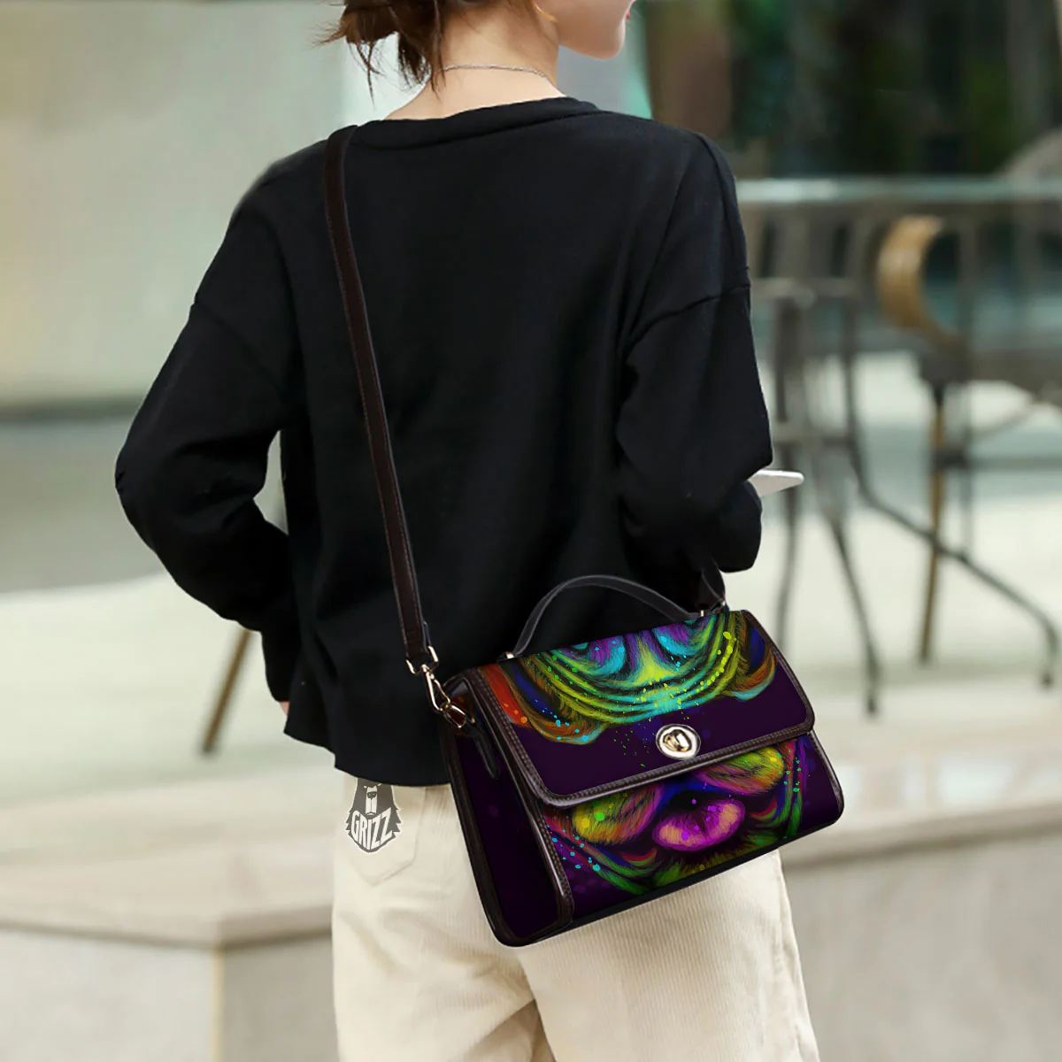 Face Shar Pei Print Women's Satchel Bag - Image 3