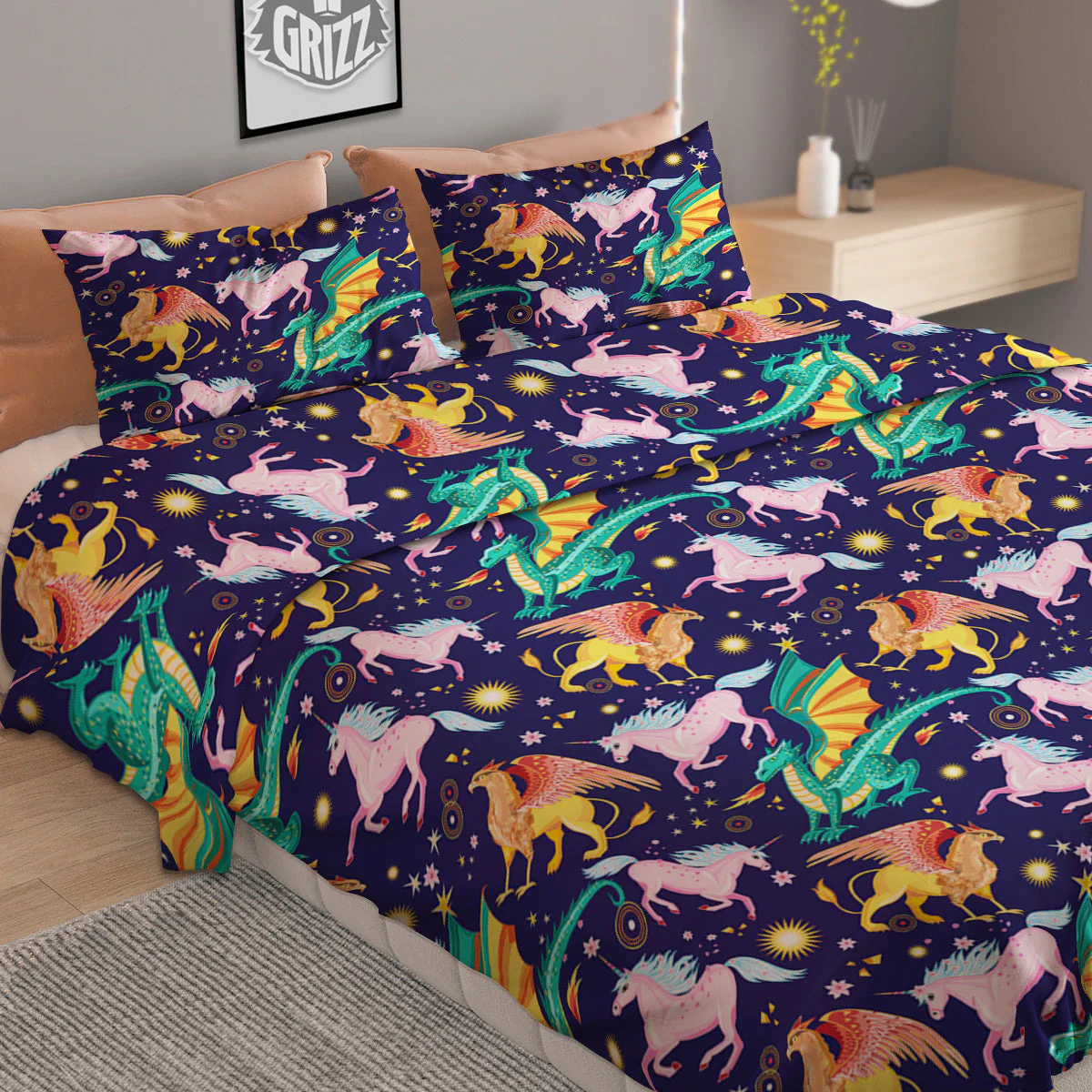 Fantastic Beasts Print Pattern Duvet Cover Bedding Set - Image 2