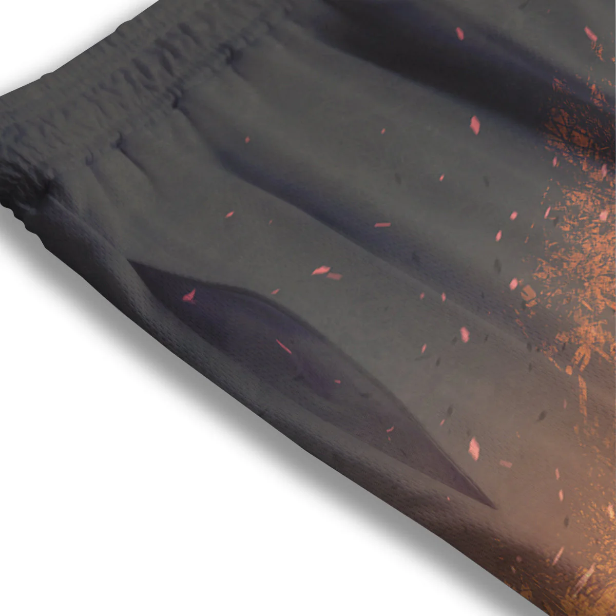 Fantasy Knight On Fire Print Mesh Shorts - Image 3