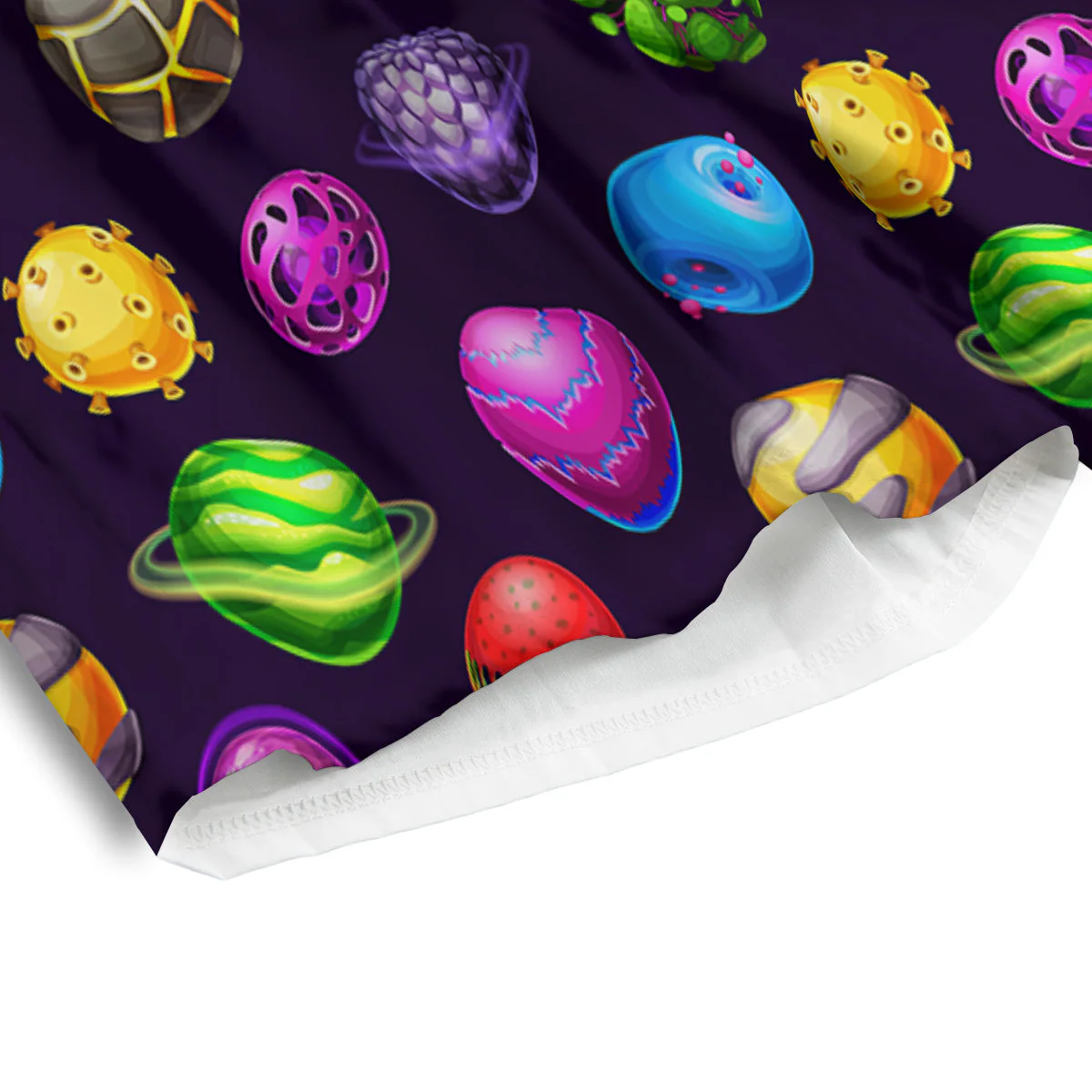 Fantasy Planets In Space Universe Print Pattern Men's Athletic Shorts - Image 4