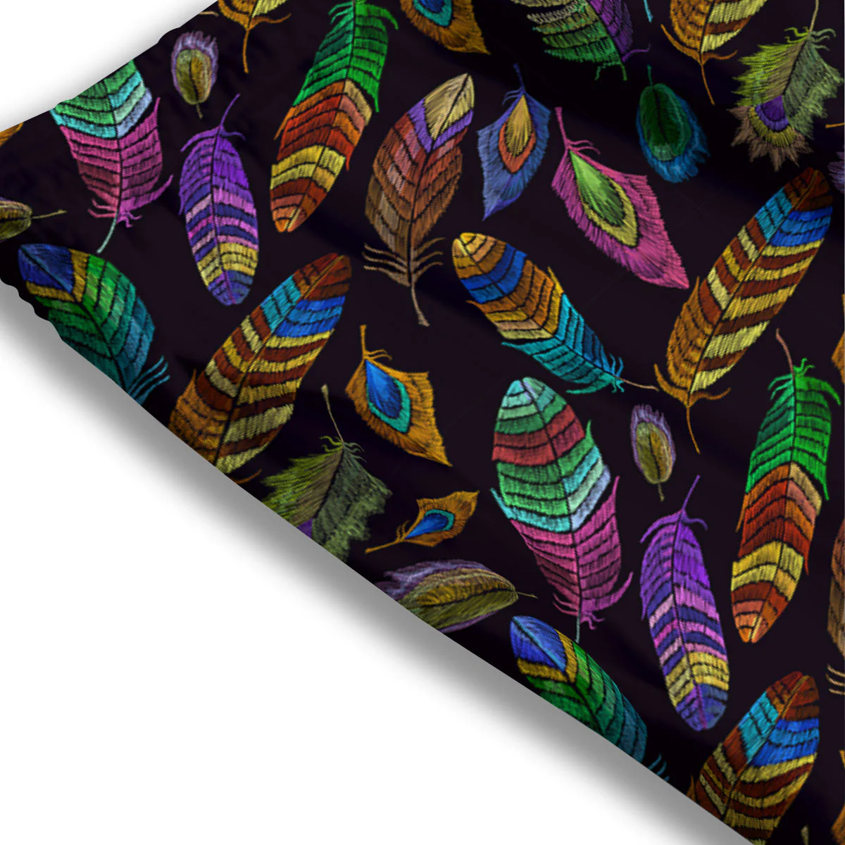 Feather Native Print Pattern Mesh Shorts - Image 3