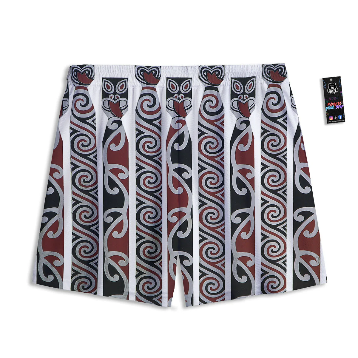 Fence Maori Print Mesh Shorts - Image 2