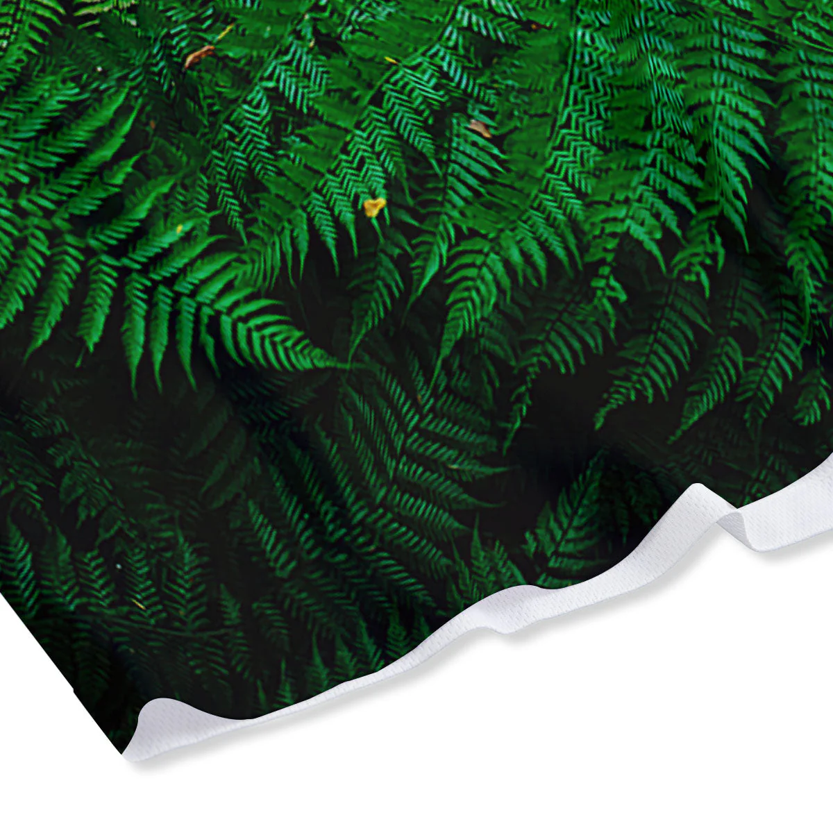 Fern Leaf Green Print Mesh Shorts - Image 4
