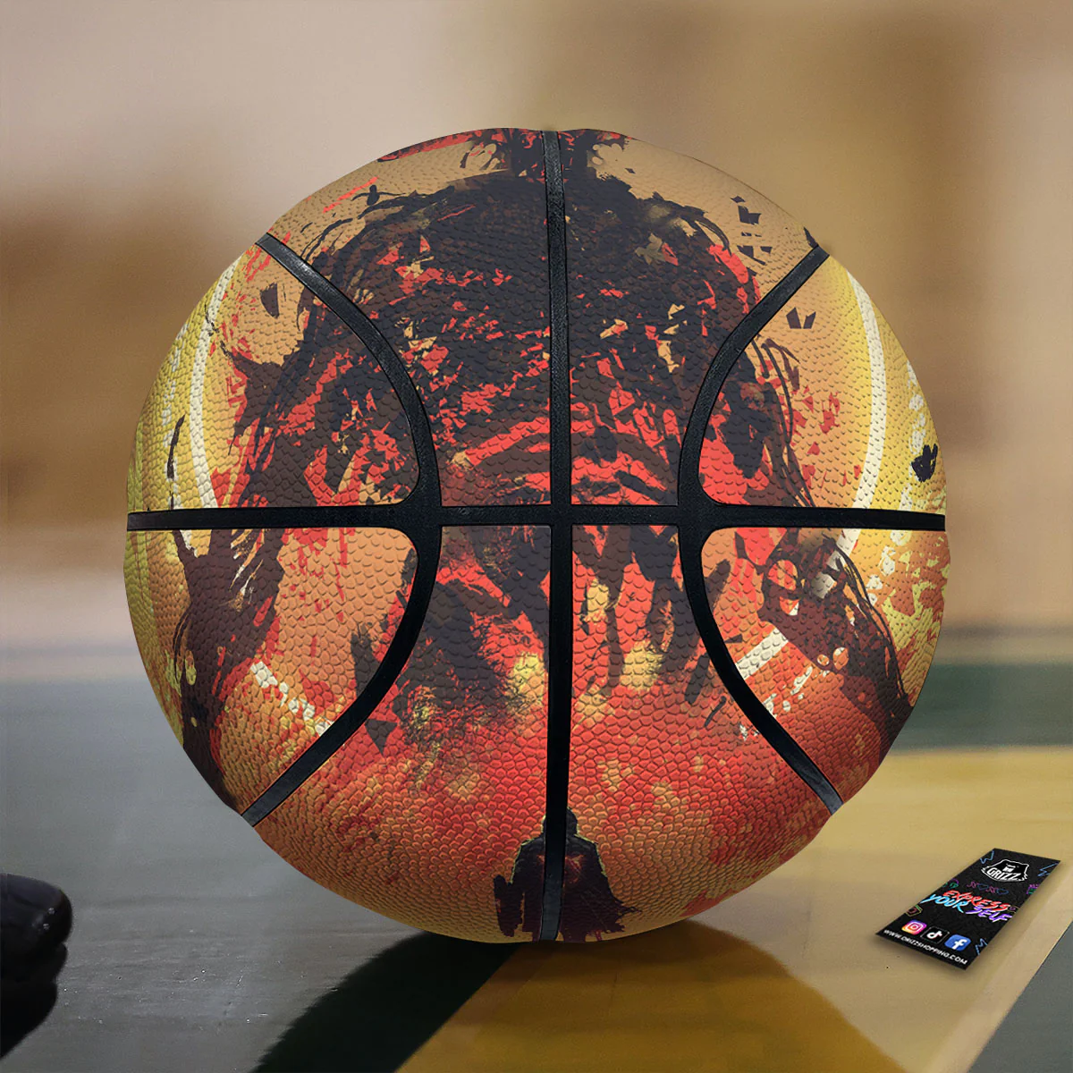 Fight With Demon Print Basketball