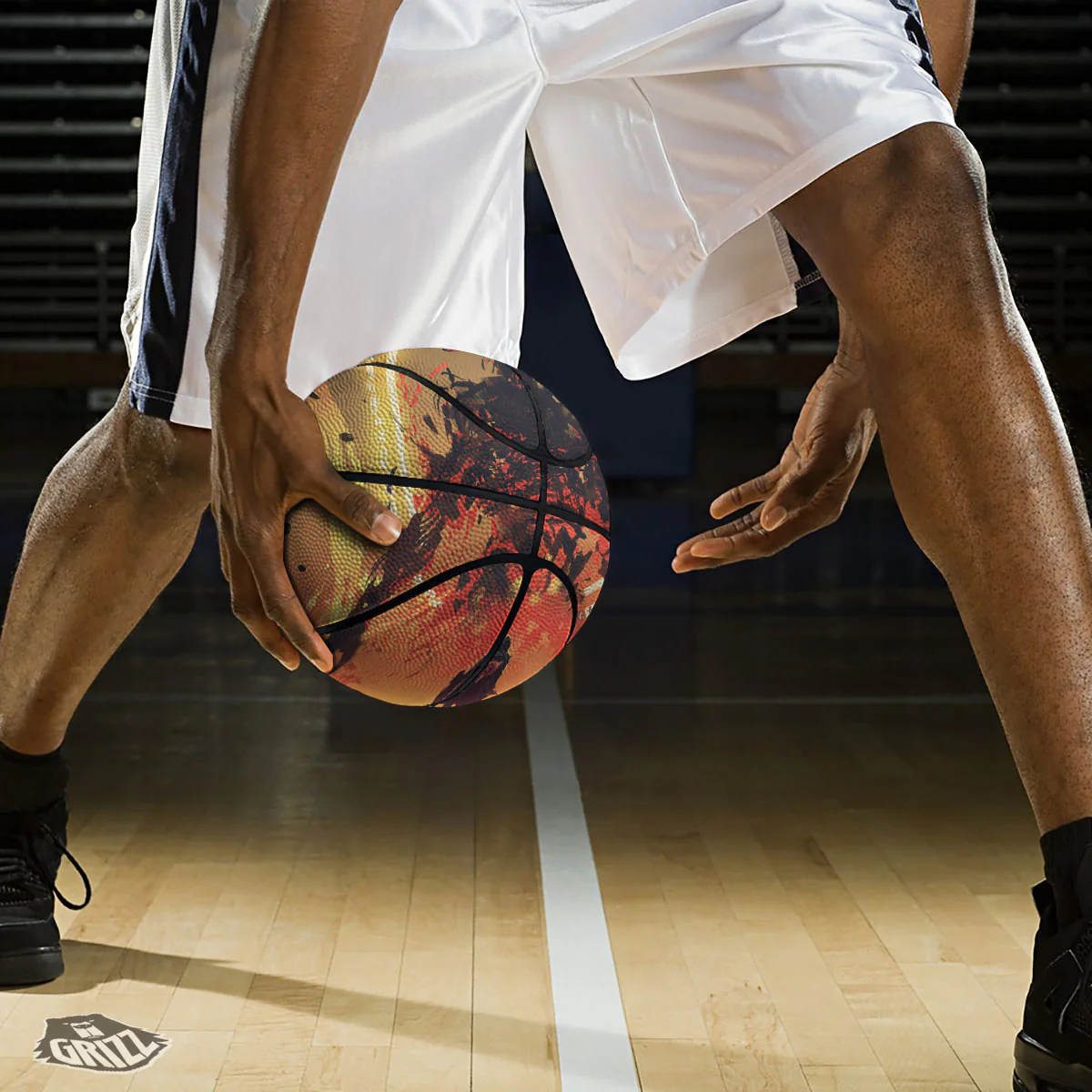 Fight With Demon Print Basketball - Image 3