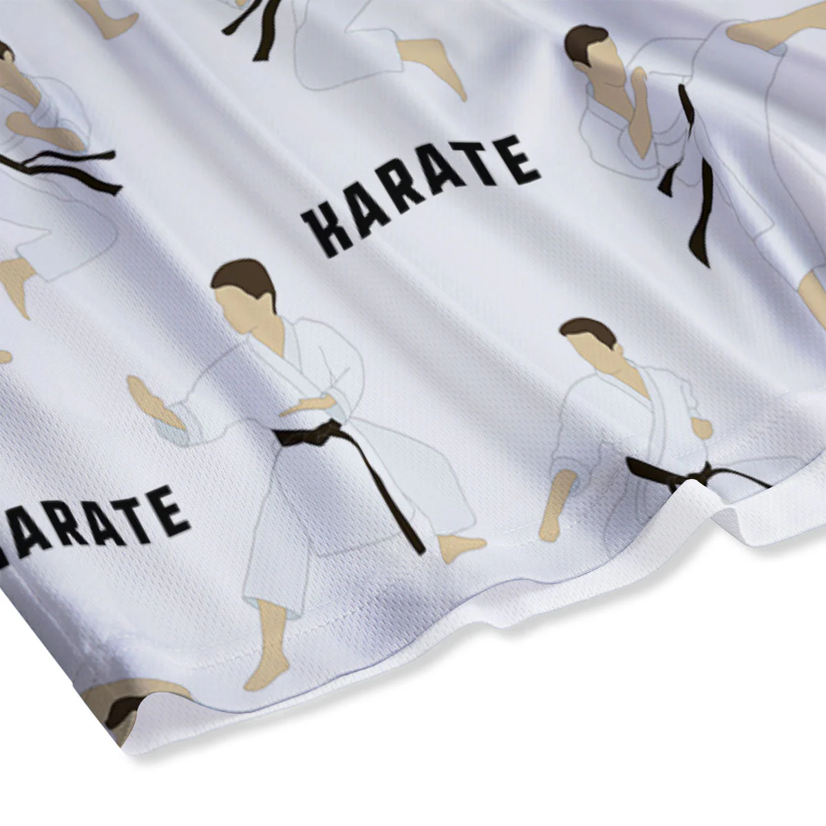 Fighter Karate Print Pattern Mesh Shorts - Image 4