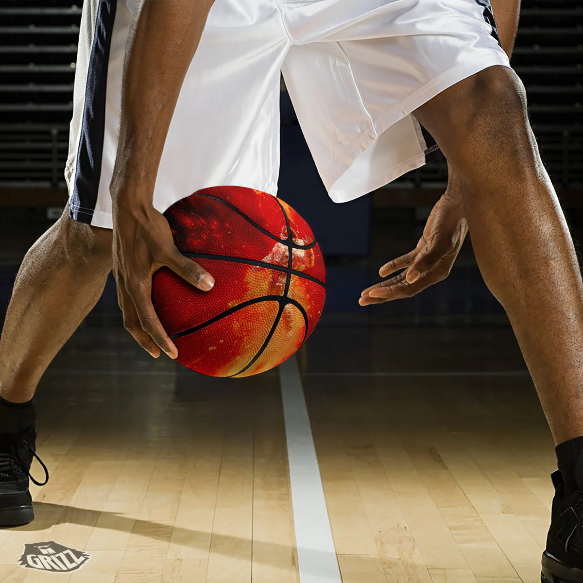 Fire Astronaut Print Basketball - Image 3
