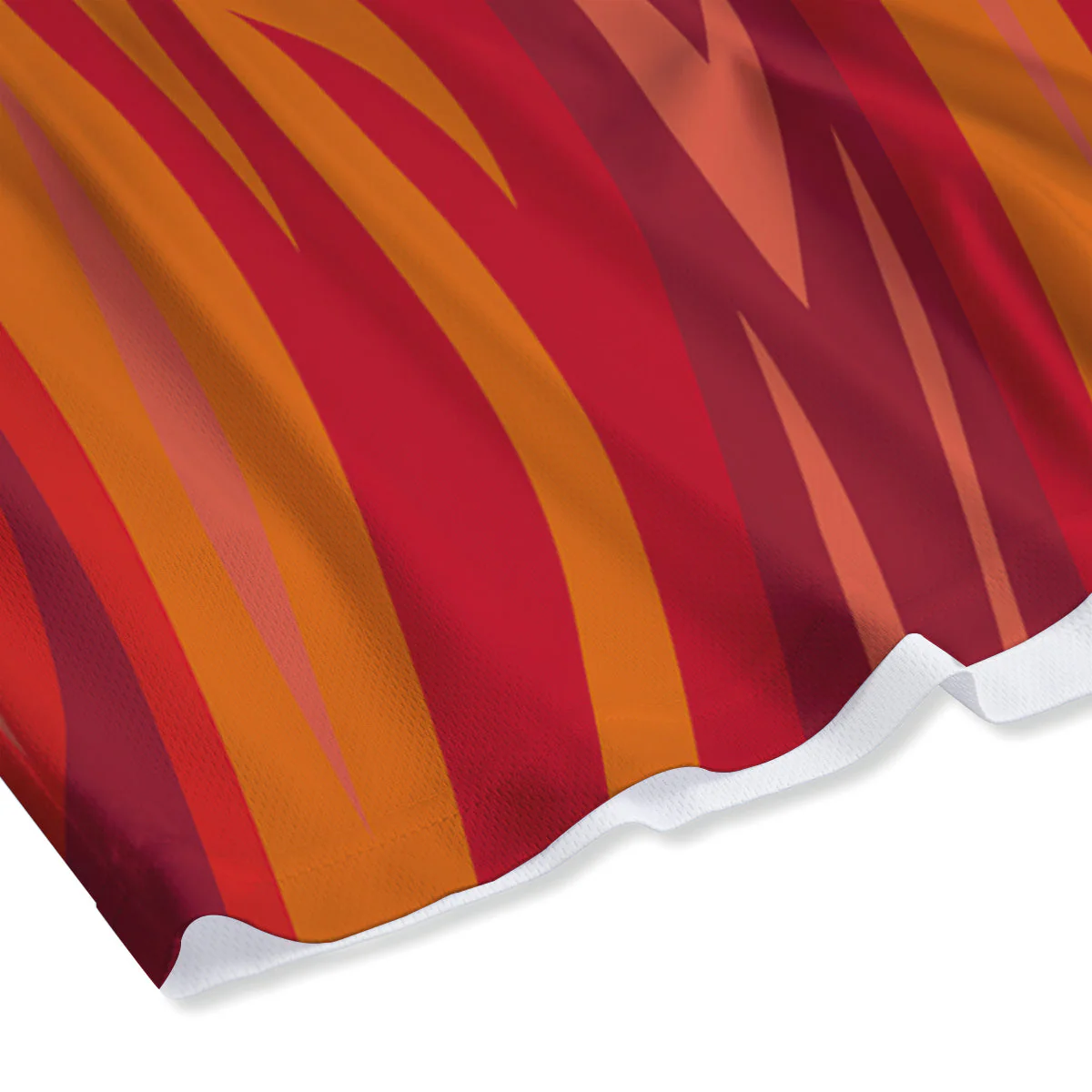 Fire In Hell Print Pattern Mesh Shorts - Image 4