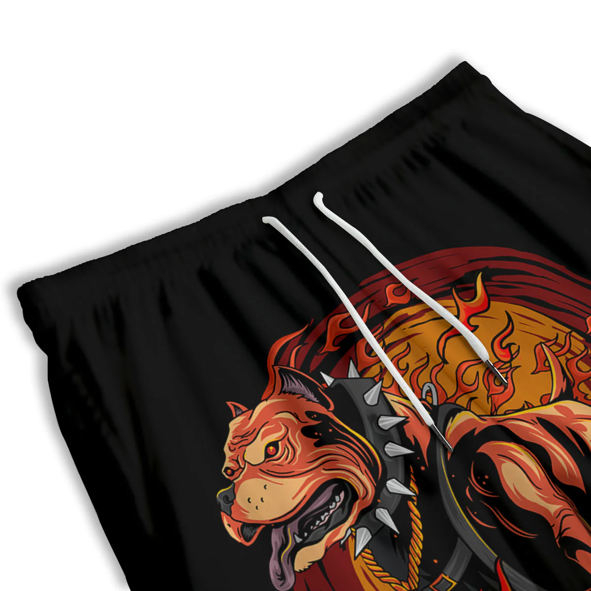 Fire Pitbull Print Men's Athletic Shorts - Image 3