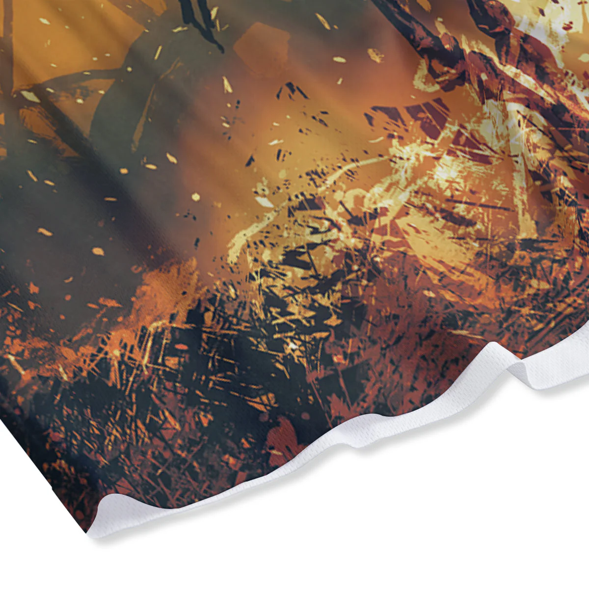 Fire Skeleton Print Mesh Shorts - Image 4
