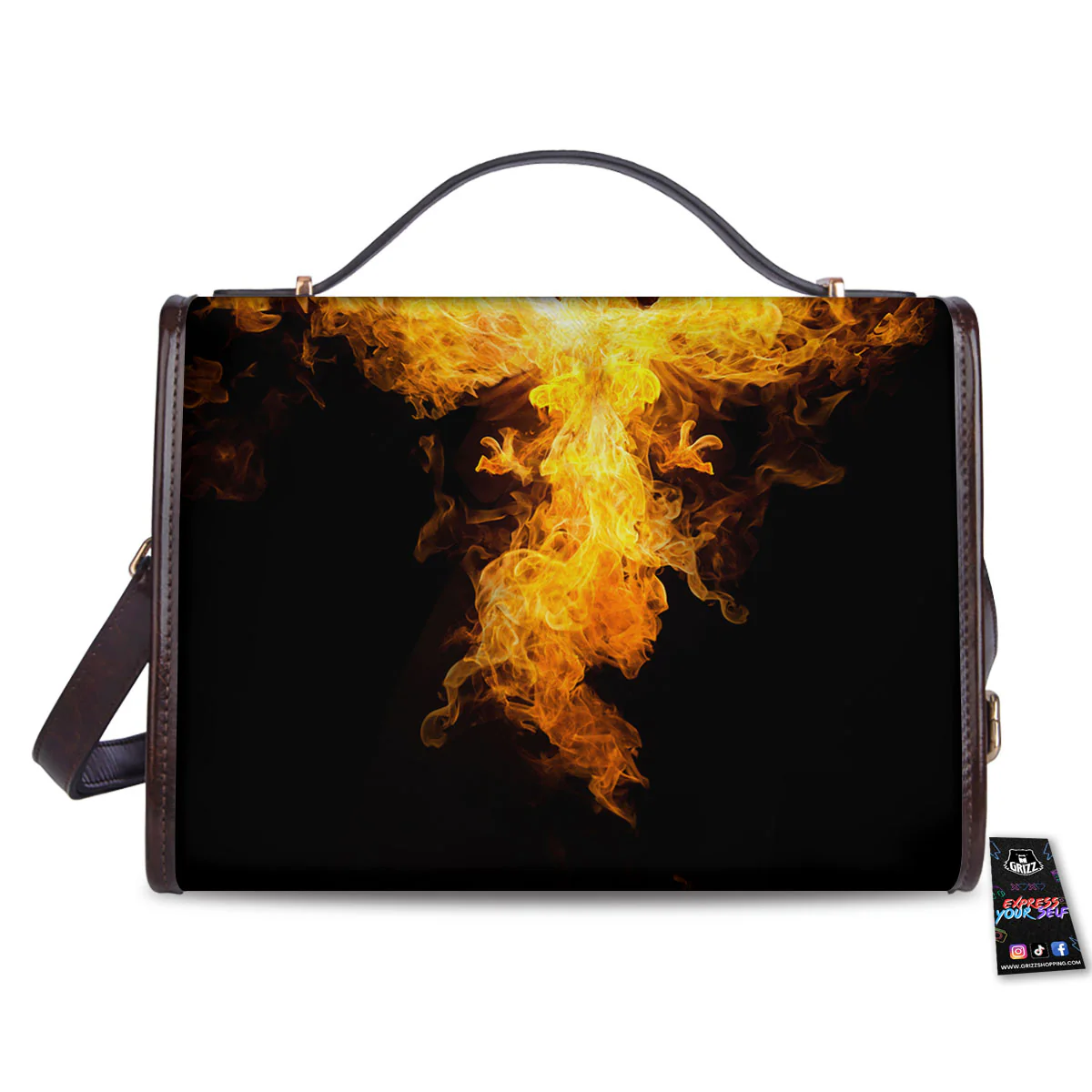 Firebird Phoenix Print Women's Satchel Bag - Image 2