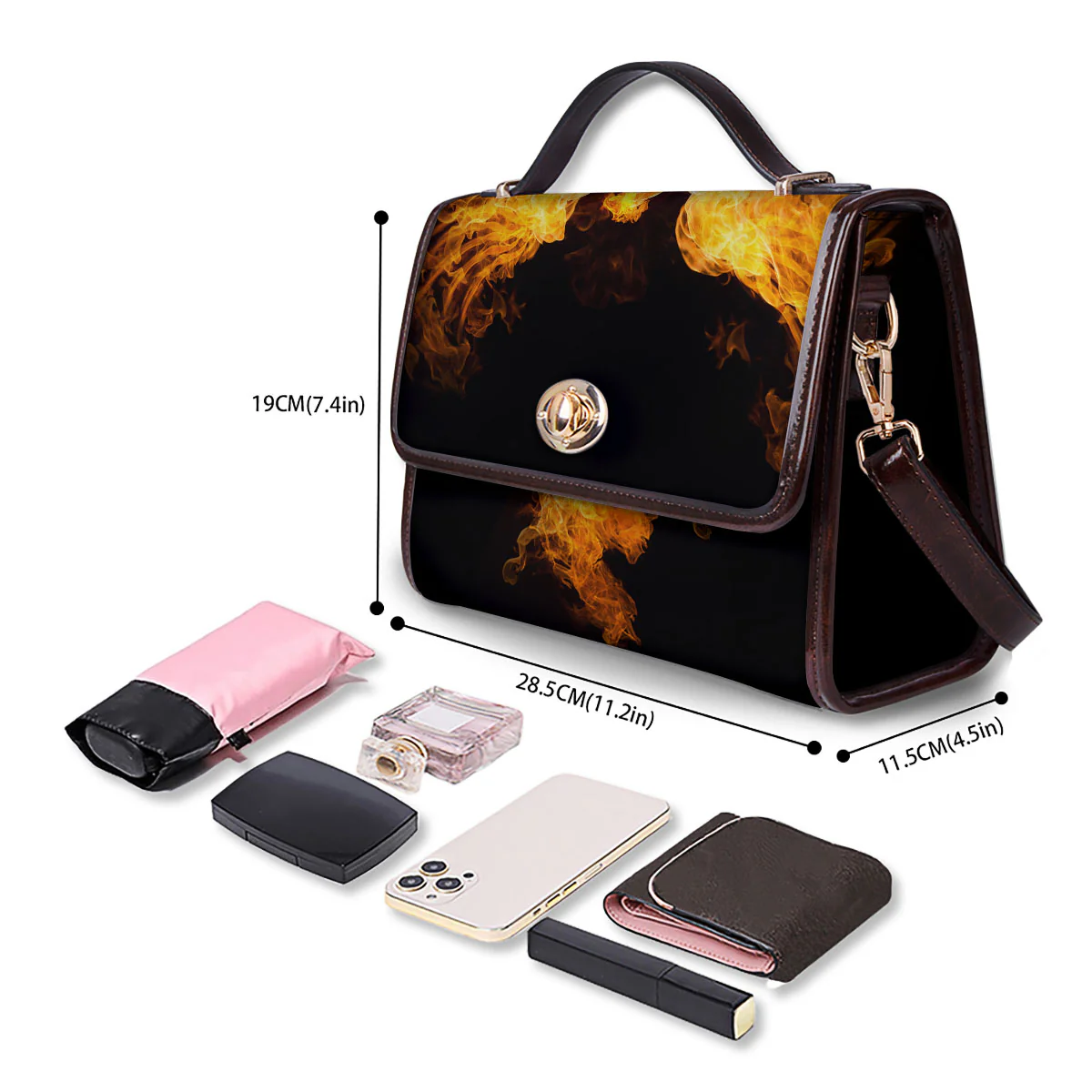 Firebird Phoenix Print Women's Satchel Bag - Image 4