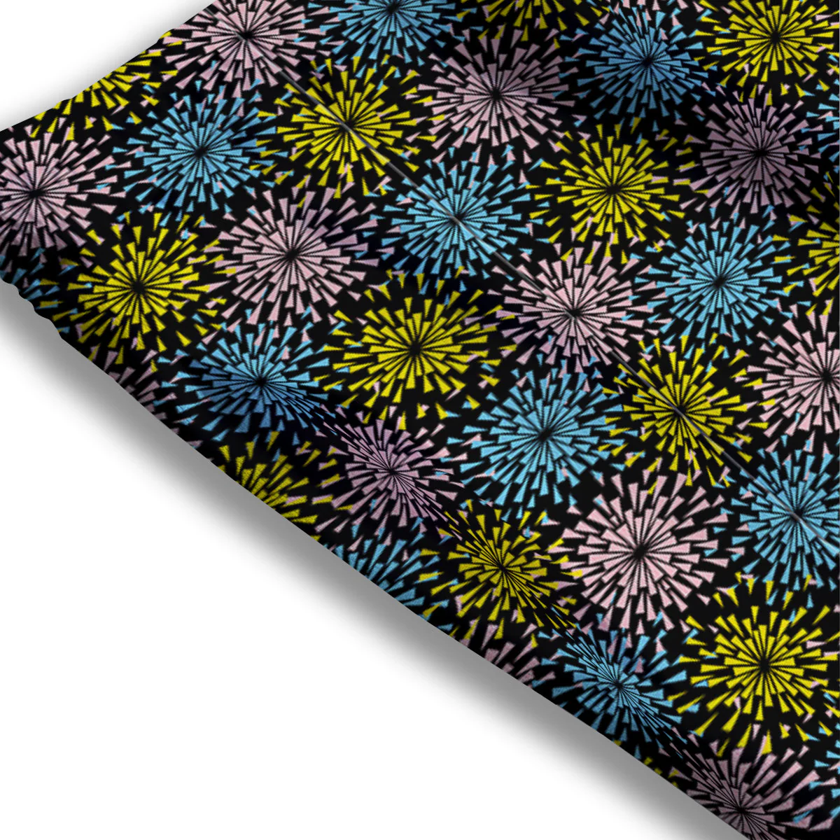 Fireworks Flowers Abstract Print Pattern Mesh Shorts - Image 3