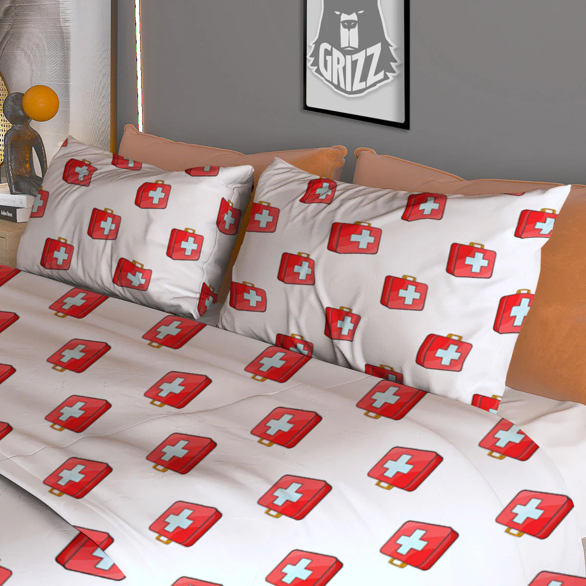 First Kit Aid Paramedic Print Pattern Duvet Cover Bedding Set - Image 3