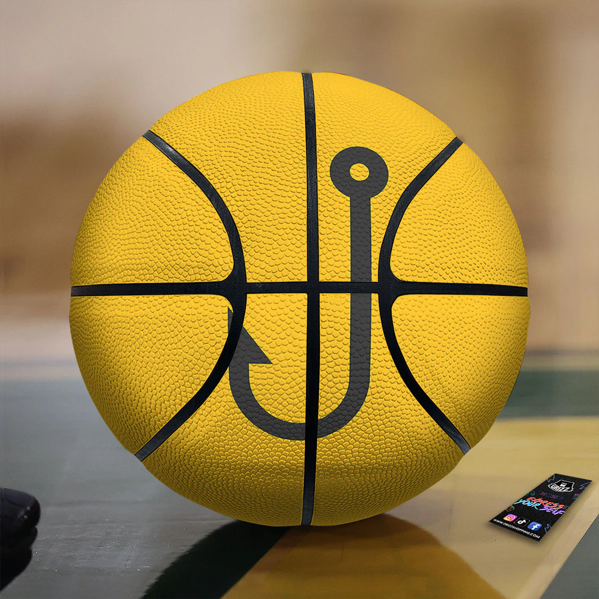 Fishing Hooks Print Basketball