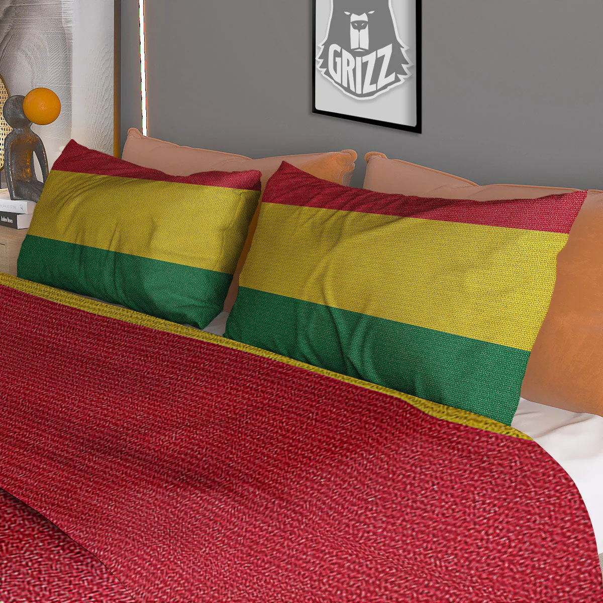 Flag Rasta Print Duvet Cover Bedding Set - Image 3