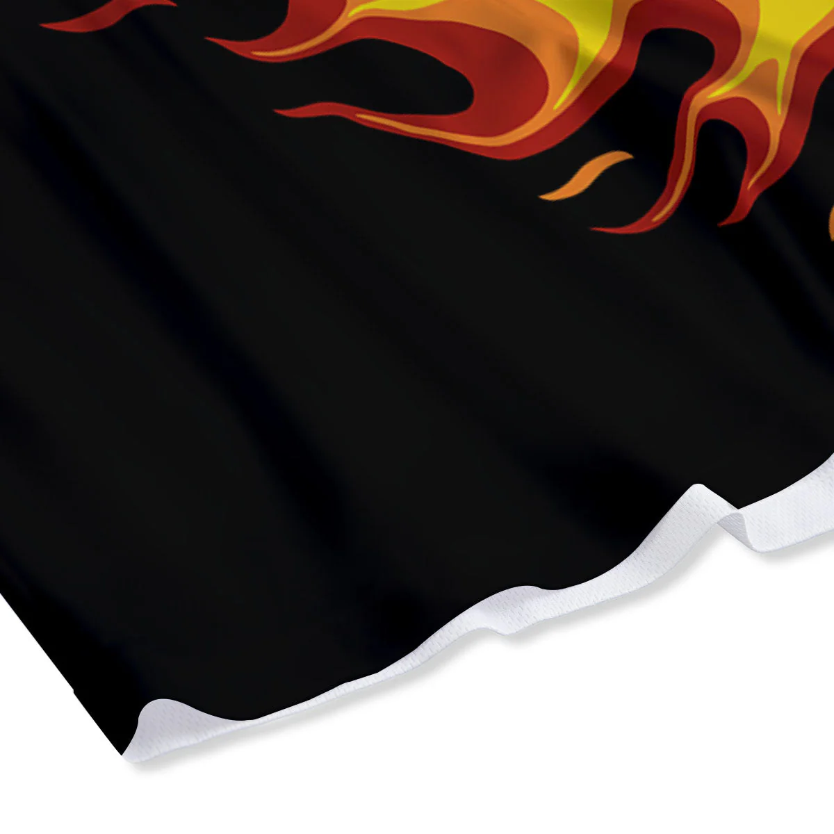 Flaming Eye Print Mesh Shorts - Image 4