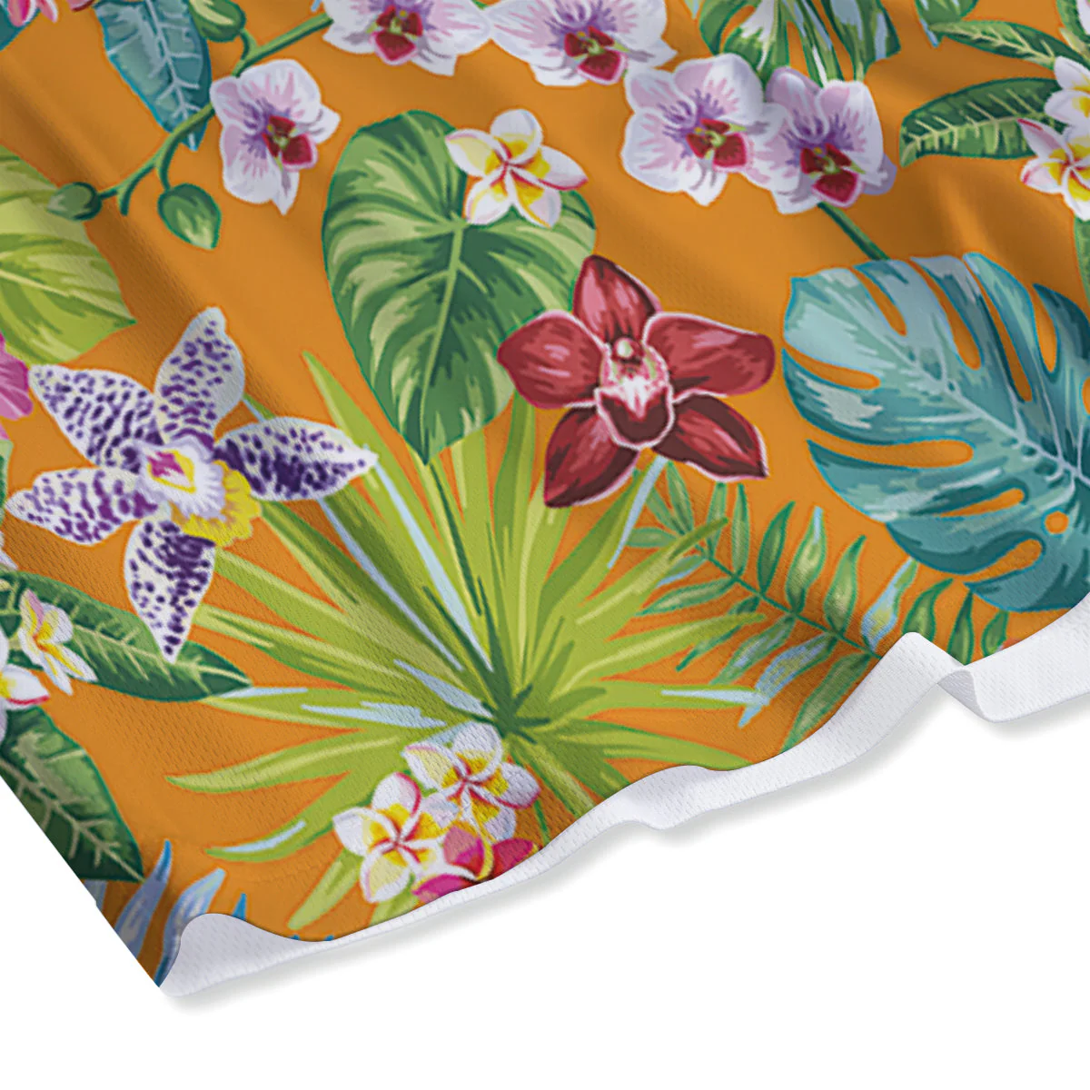 Floral Aloha Hawaii Print Pattern Mesh Shorts - Image 4
