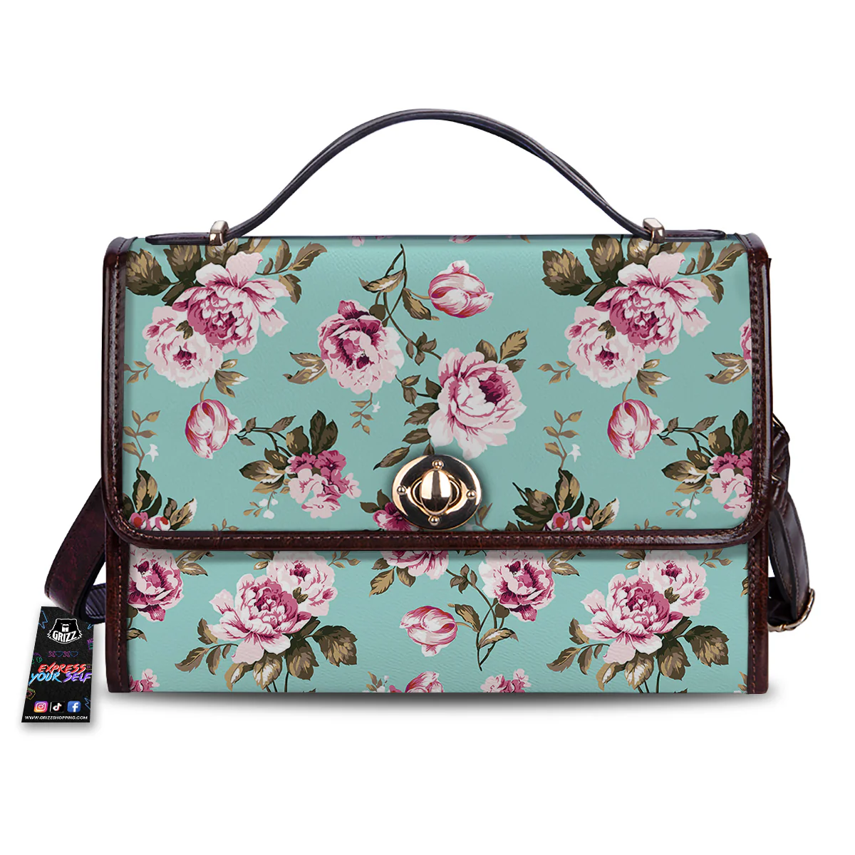 Floral Blossom Vintage Print Pattern Women's Satchel Bag
