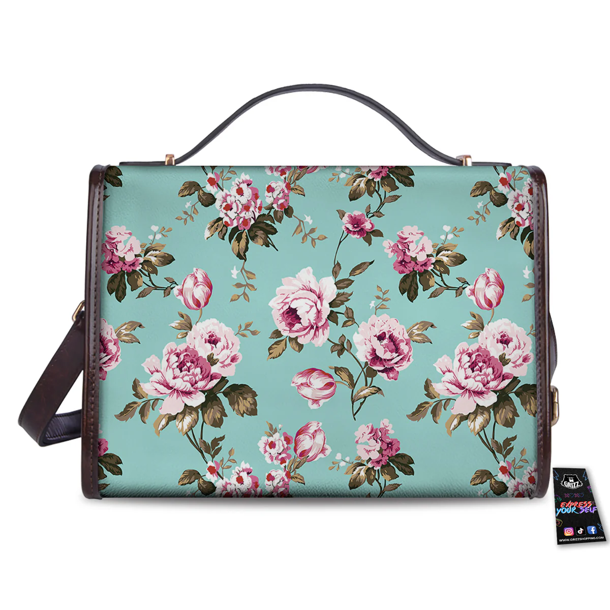Floral Blossom Vintage Print Pattern Women's Satchel Bag - Image 2