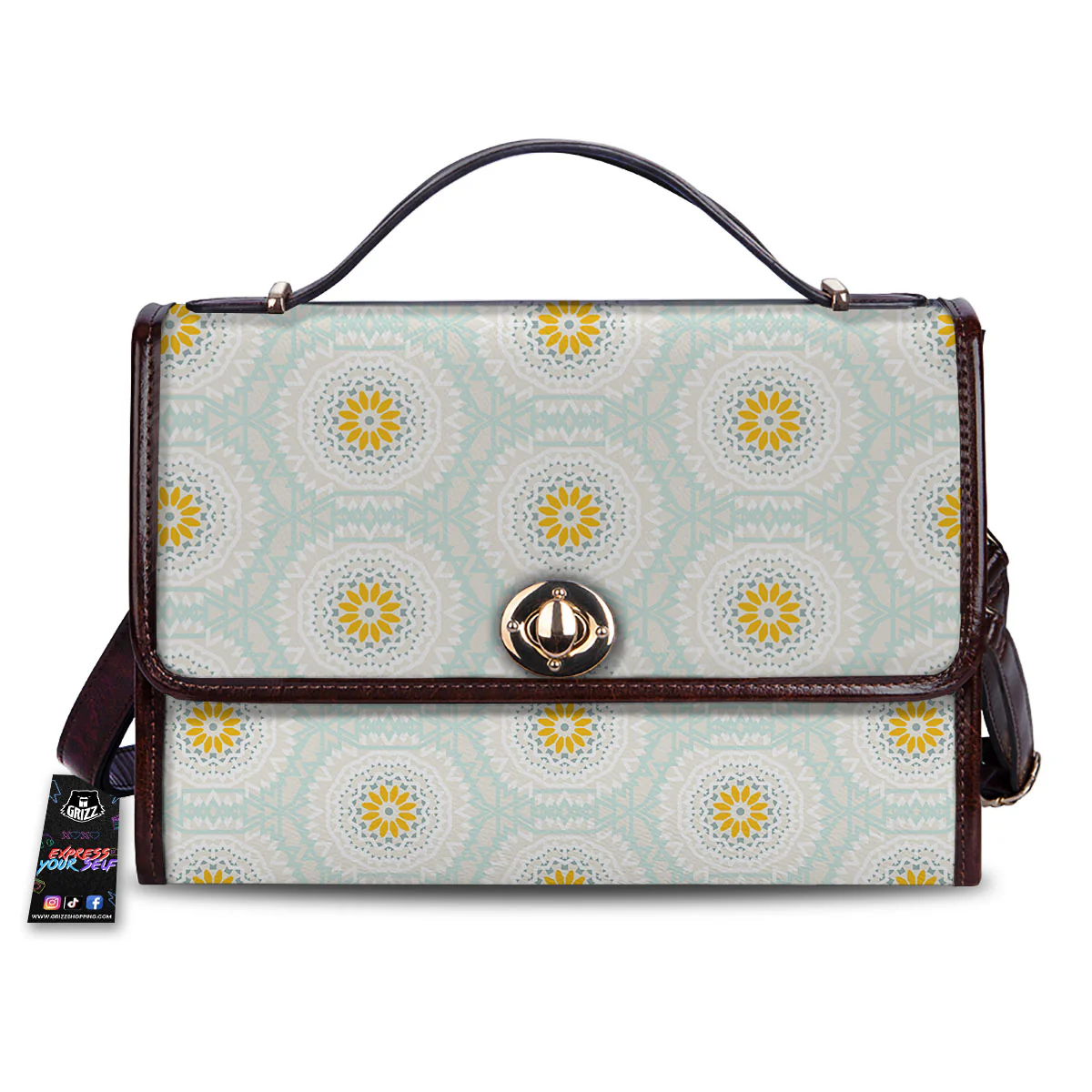 Floral Bohemian Pastel Print Pattern Women's Satchel Bag