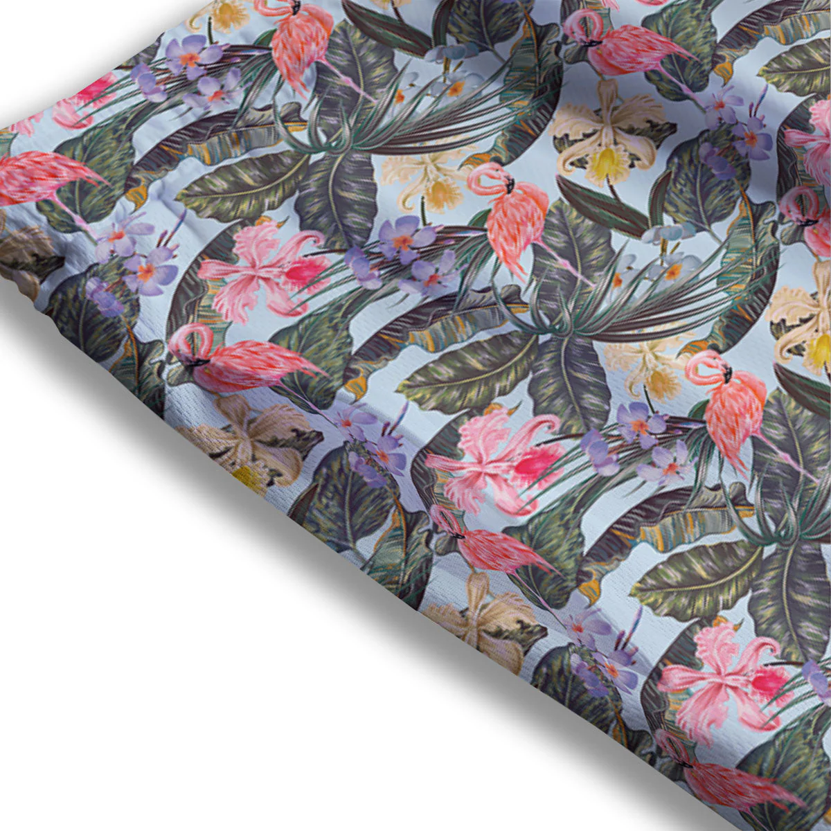 Floral Hawaiian And Flamingo Print Mesh Shorts - Image 3