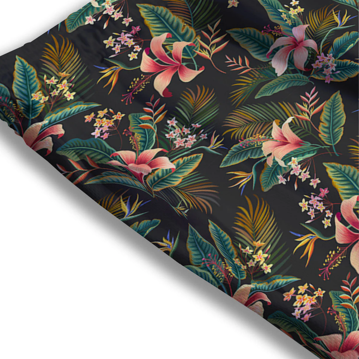Floral Hawaiian Print Pattern Mesh Shorts - Image 3