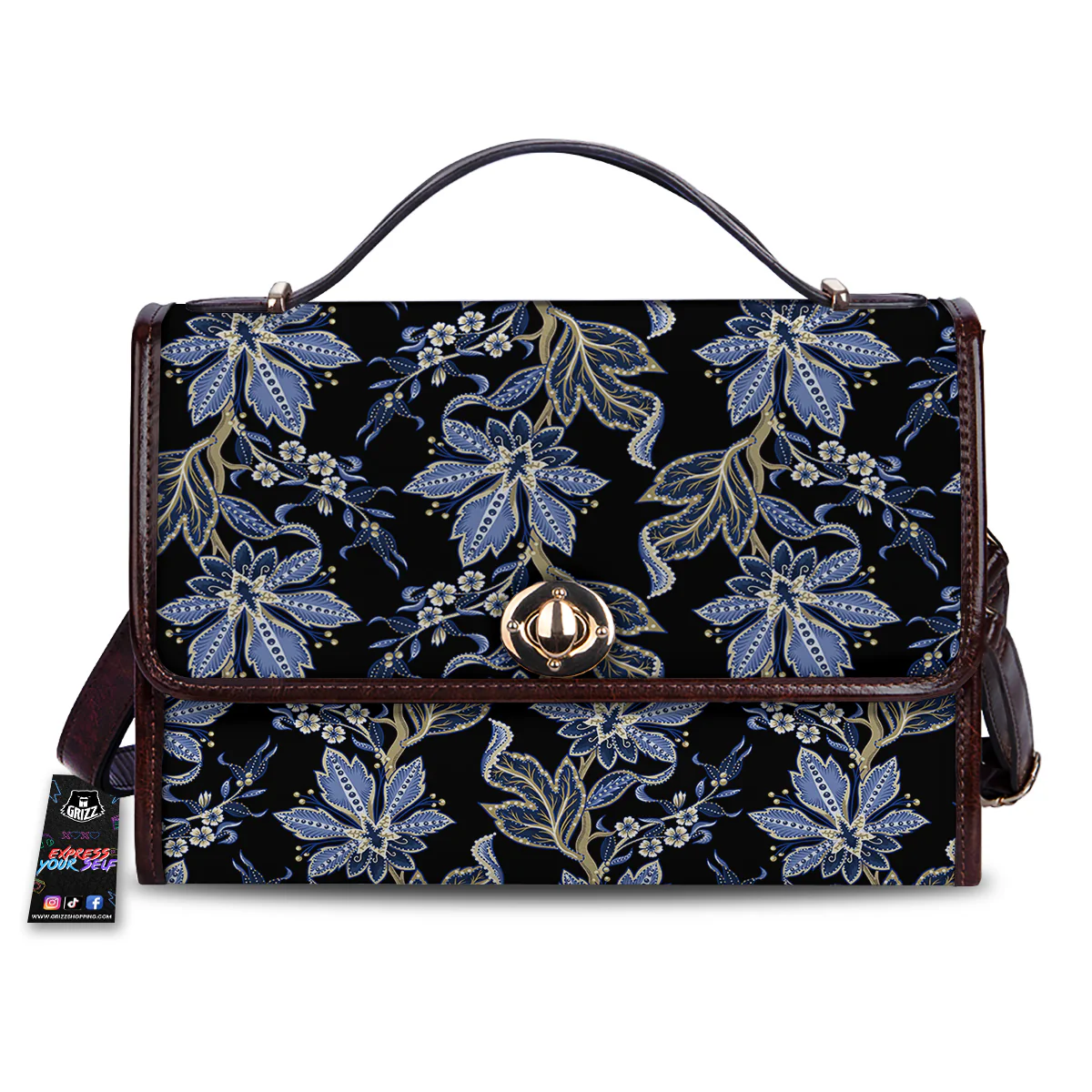 Floral Indian Vintage Print Pattern Women's Satchel Bag