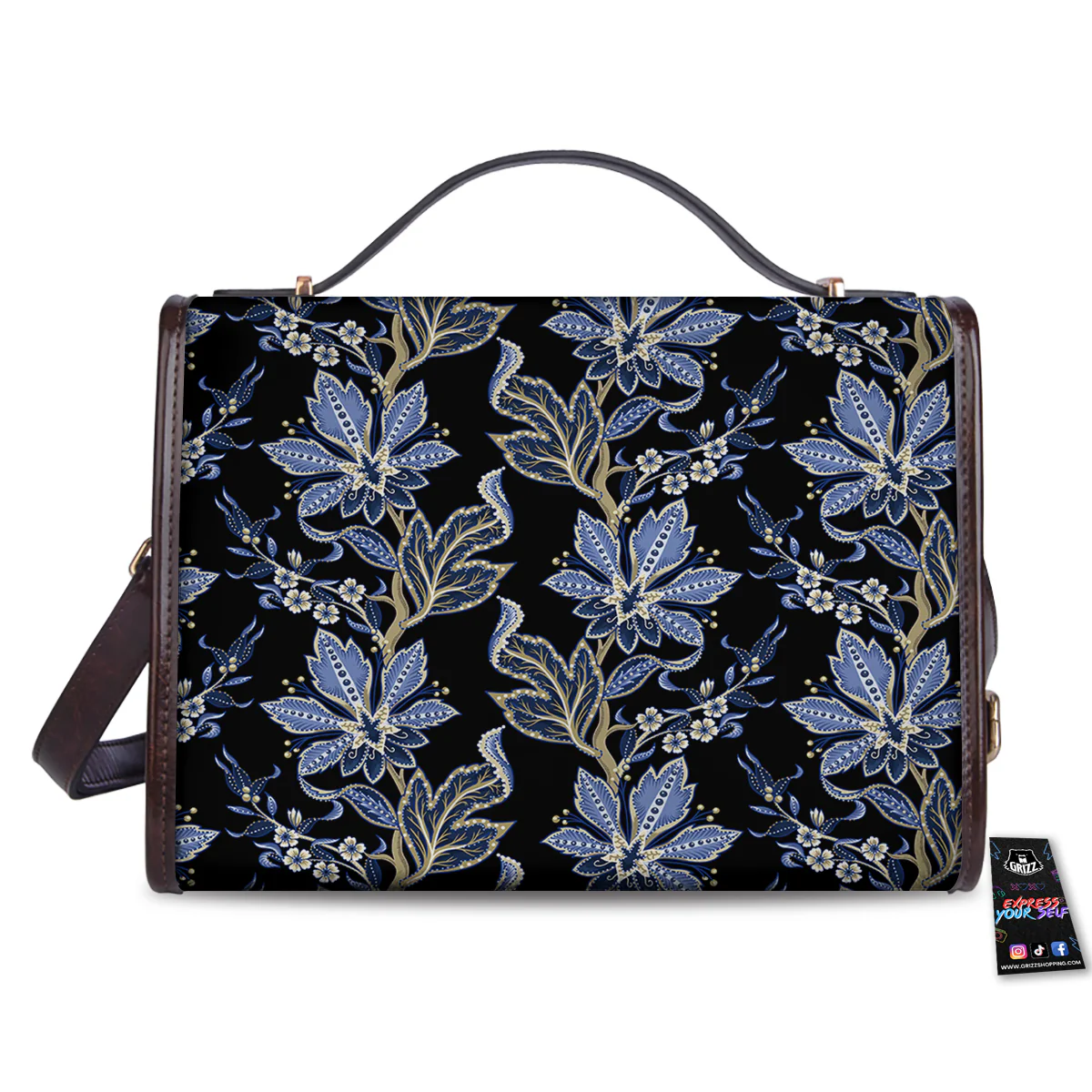 Floral Indian Vintage Print Pattern Women's Satchel Bag - Image 2