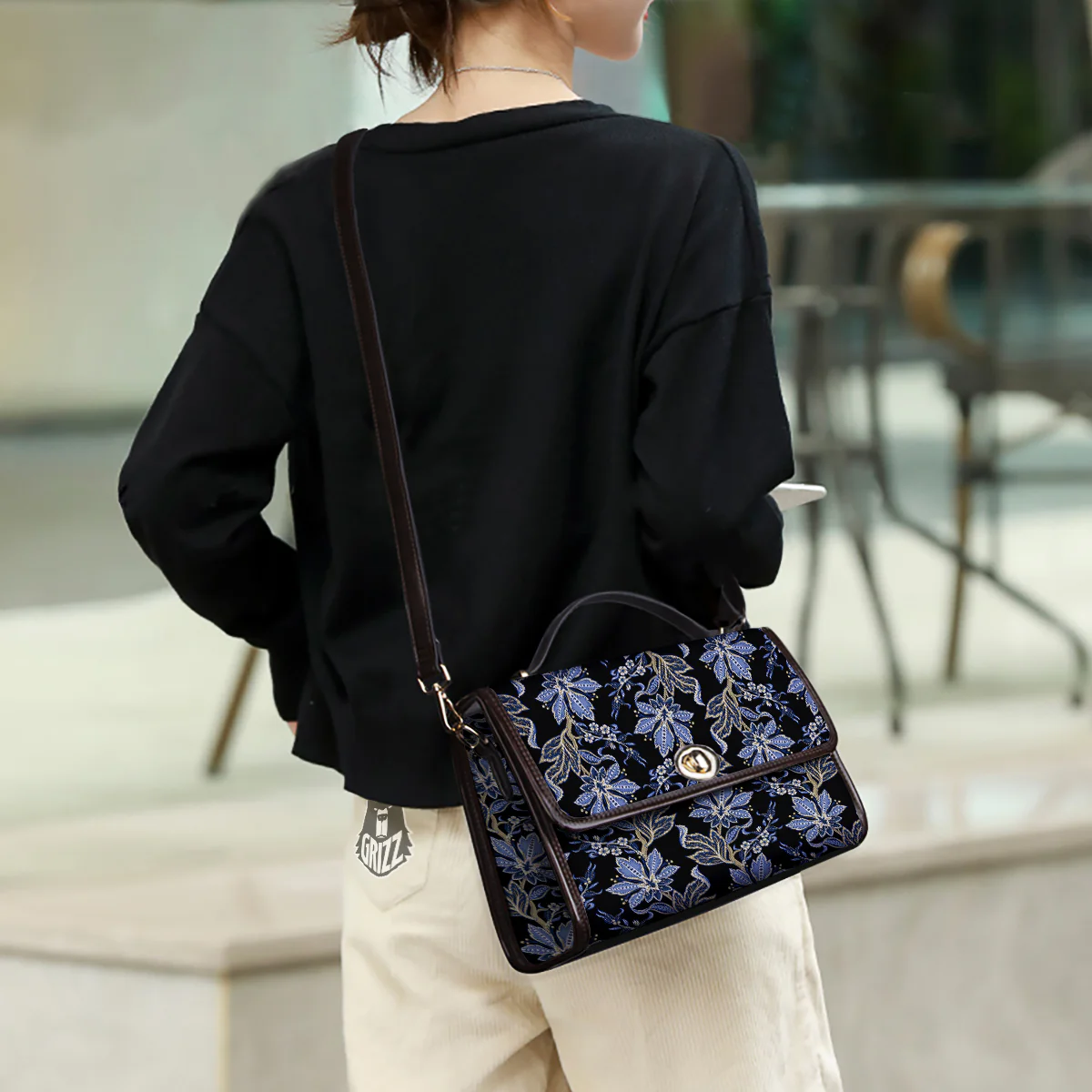 Floral Indian Vintage Print Pattern Women's Satchel Bag - Image 3