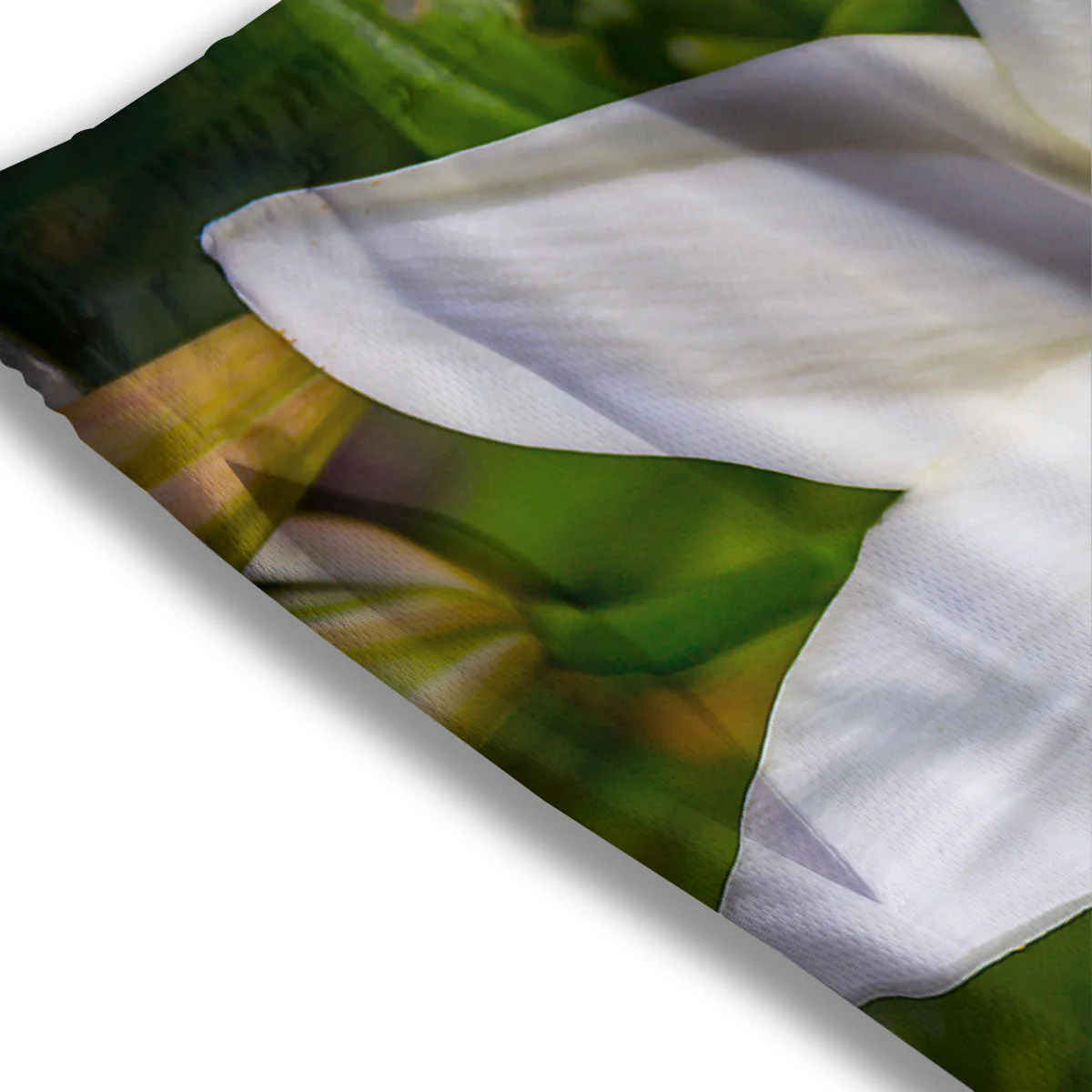 Floral Lily Print Mesh Shorts - Image 3