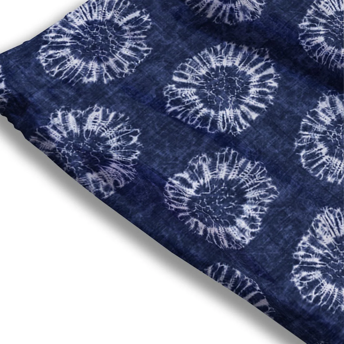 Floral Shibori Print Pattern Mesh Shorts - Image 3