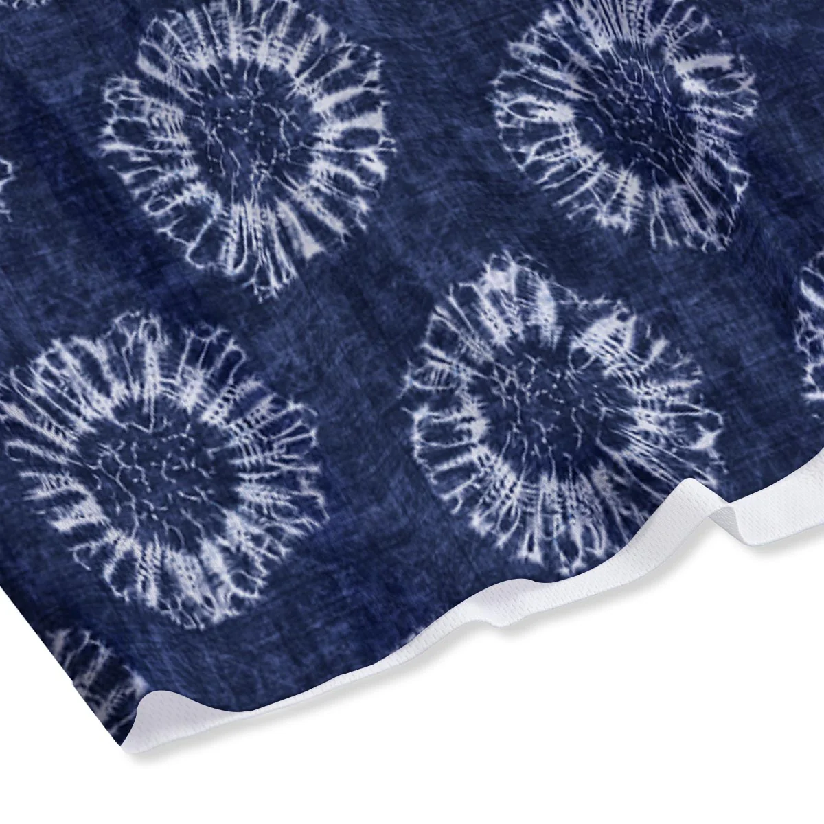 Floral Shibori Print Pattern Mesh Shorts - Image 4