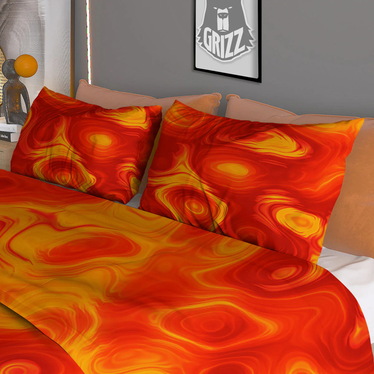 Flow Lava Print Duvet Cover Bedding Set - Image 3