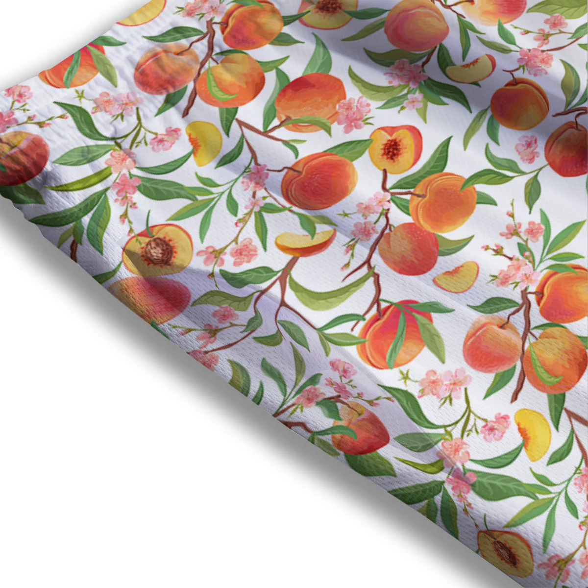 Flower Apricot And Print Pattern Mesh Shorts - Image 3