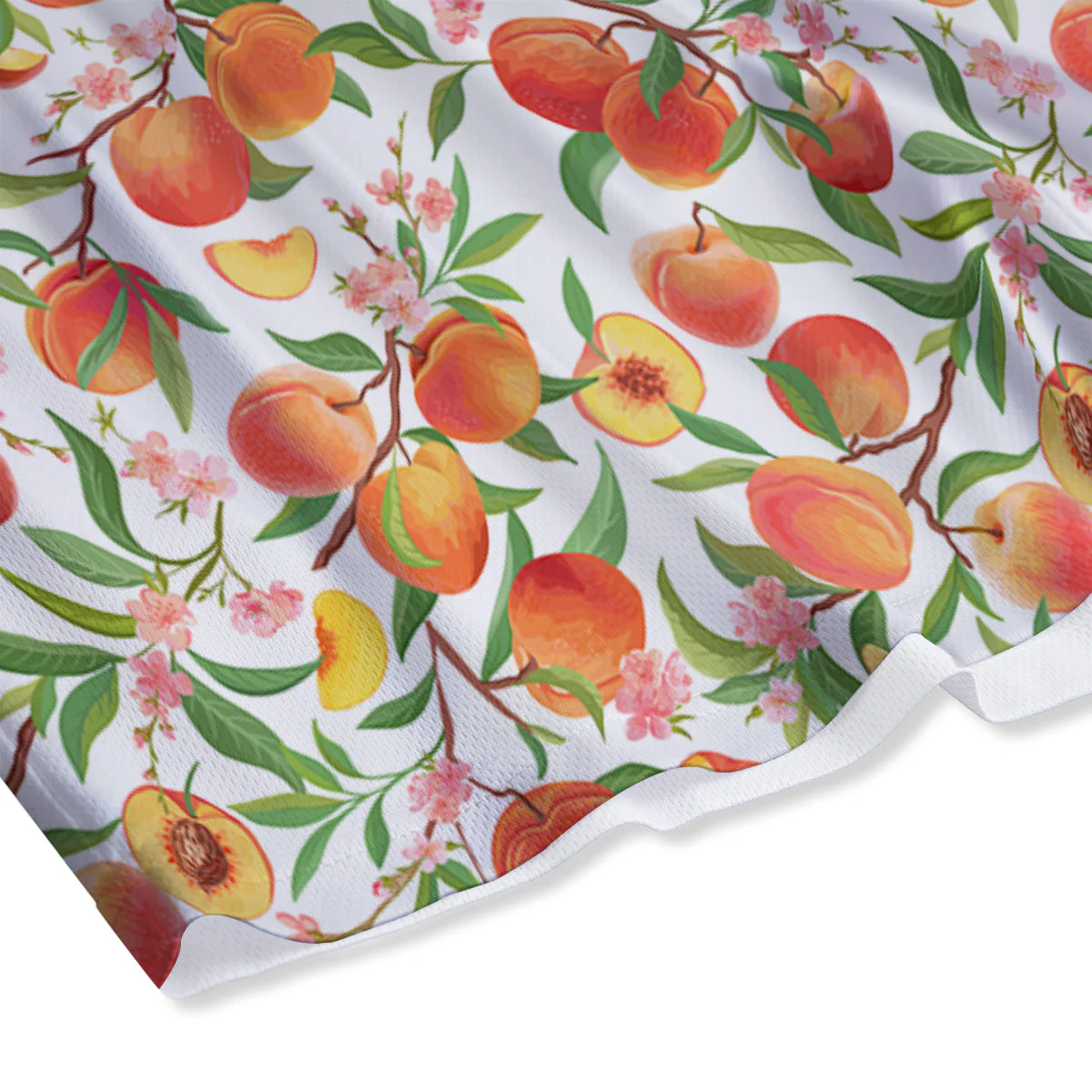 Flower Apricot And Print Pattern Mesh Shorts - Image 4