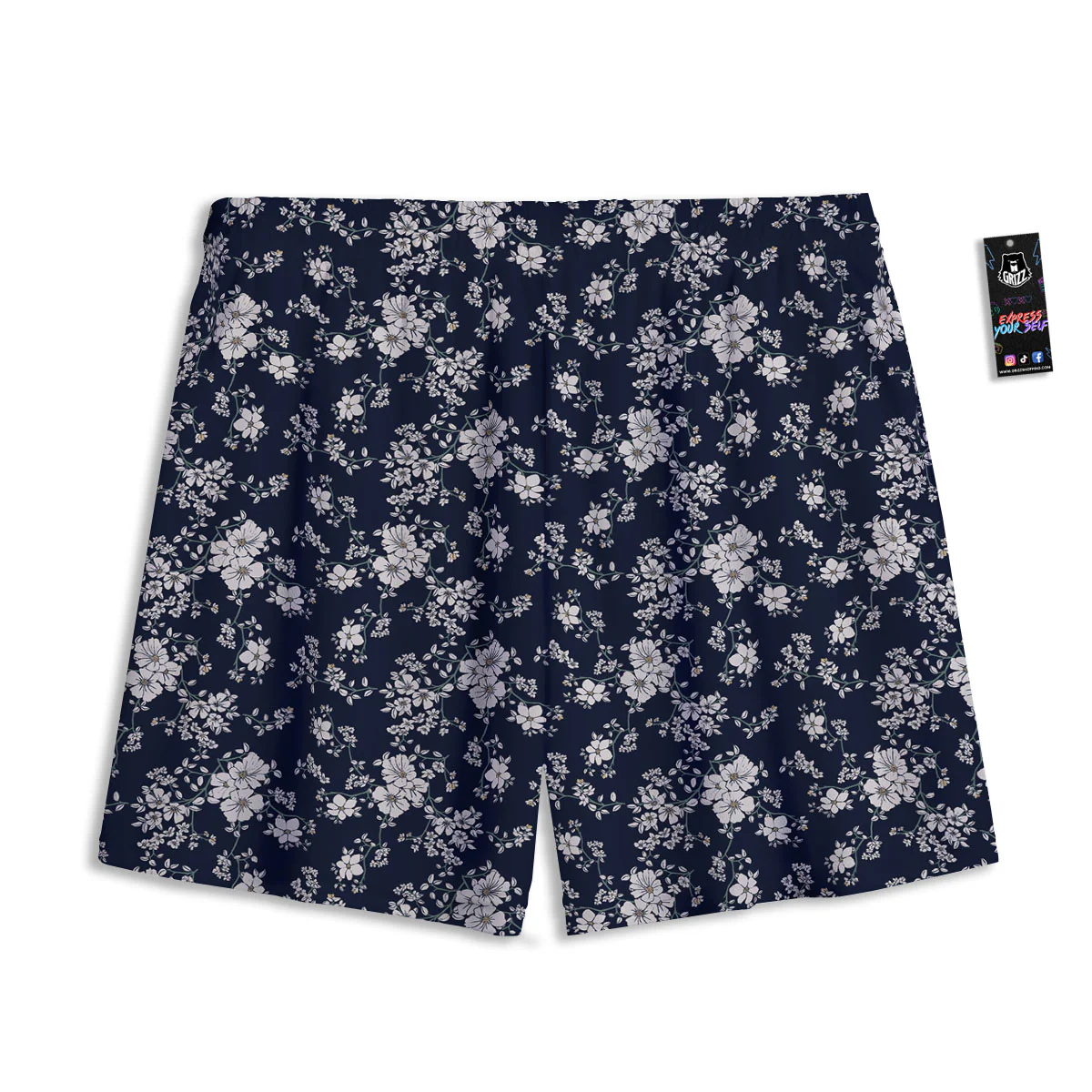 Flower Blossom Floral Print Pattern Mesh Shorts - Image 2